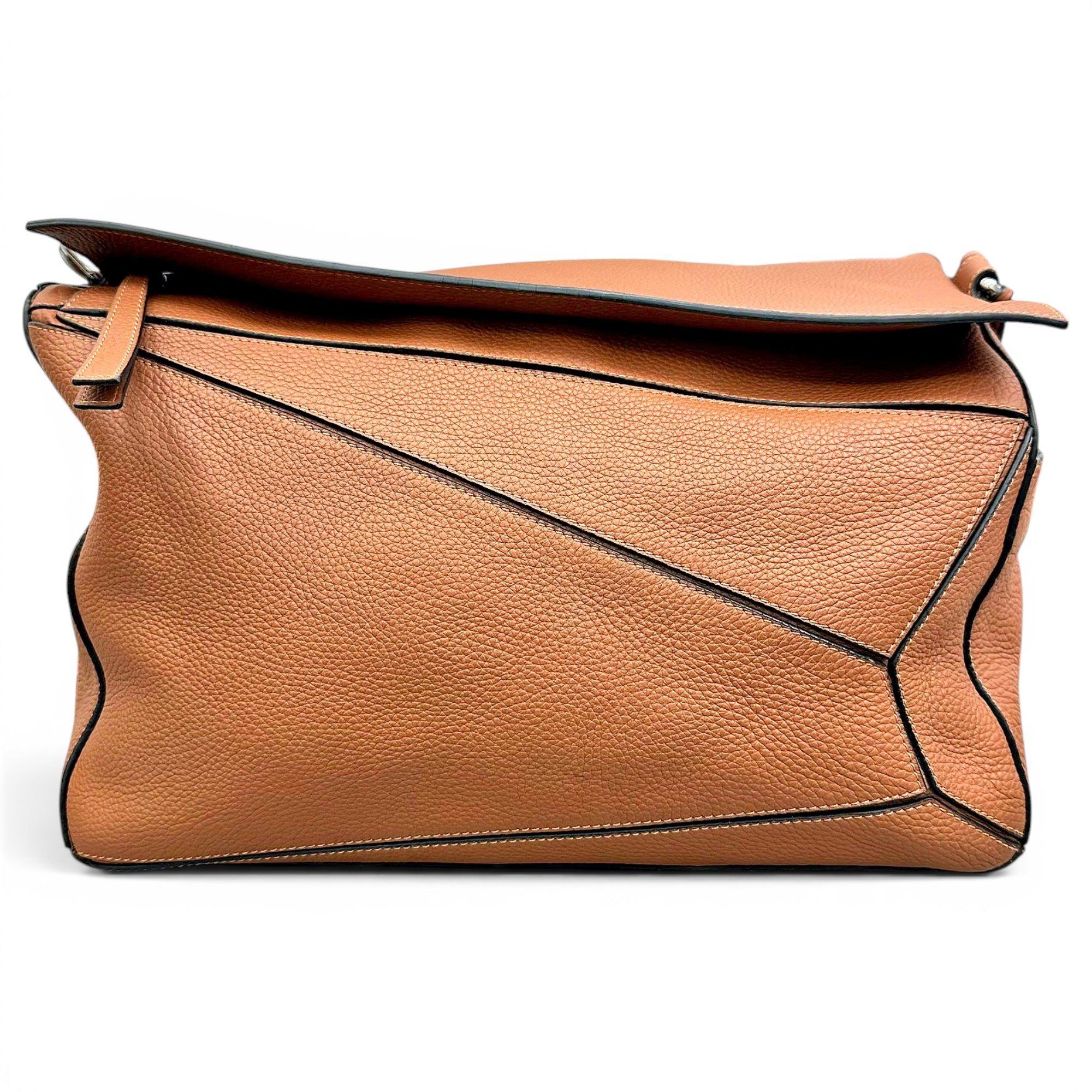 Puzzle leather handbag