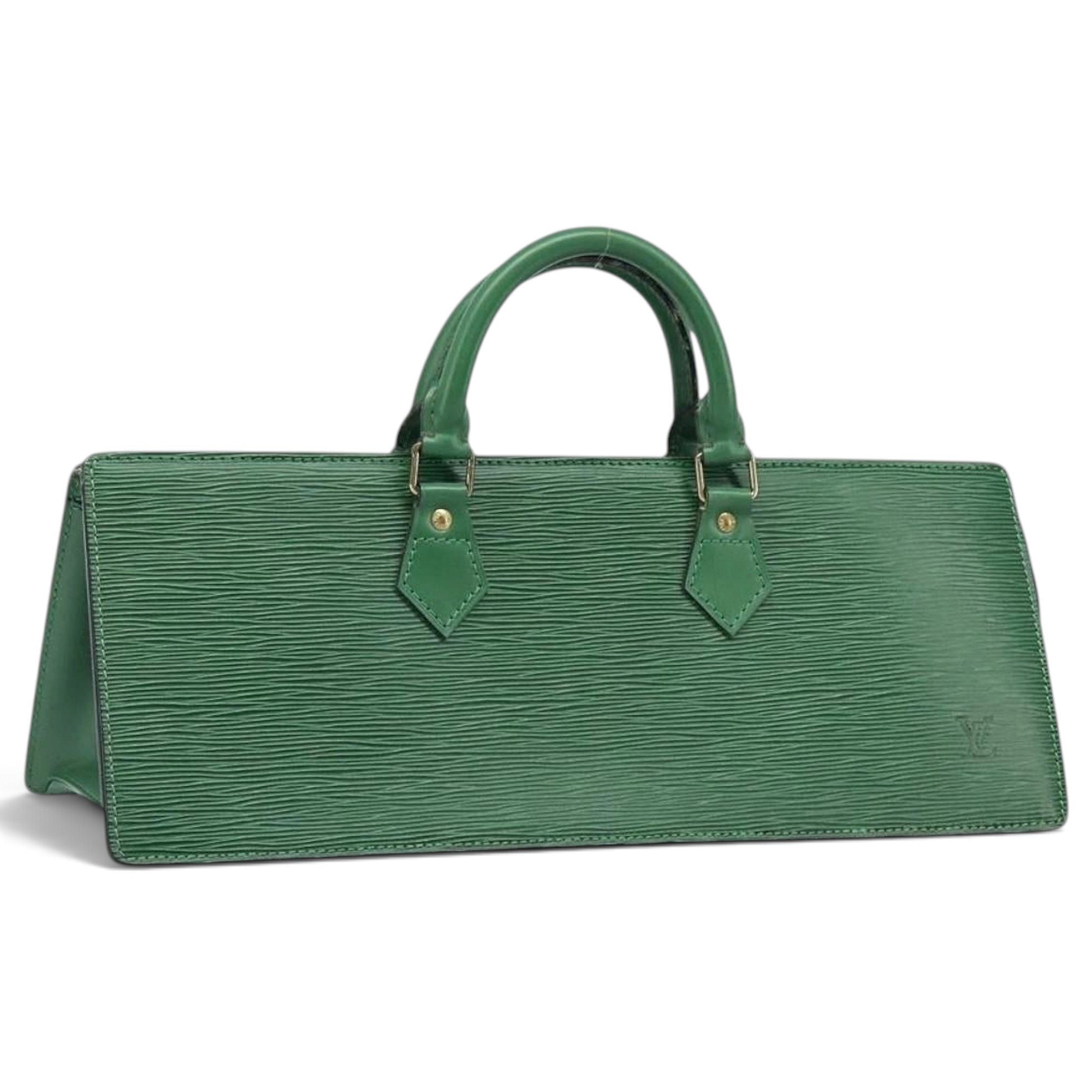 Triangle leather handbag