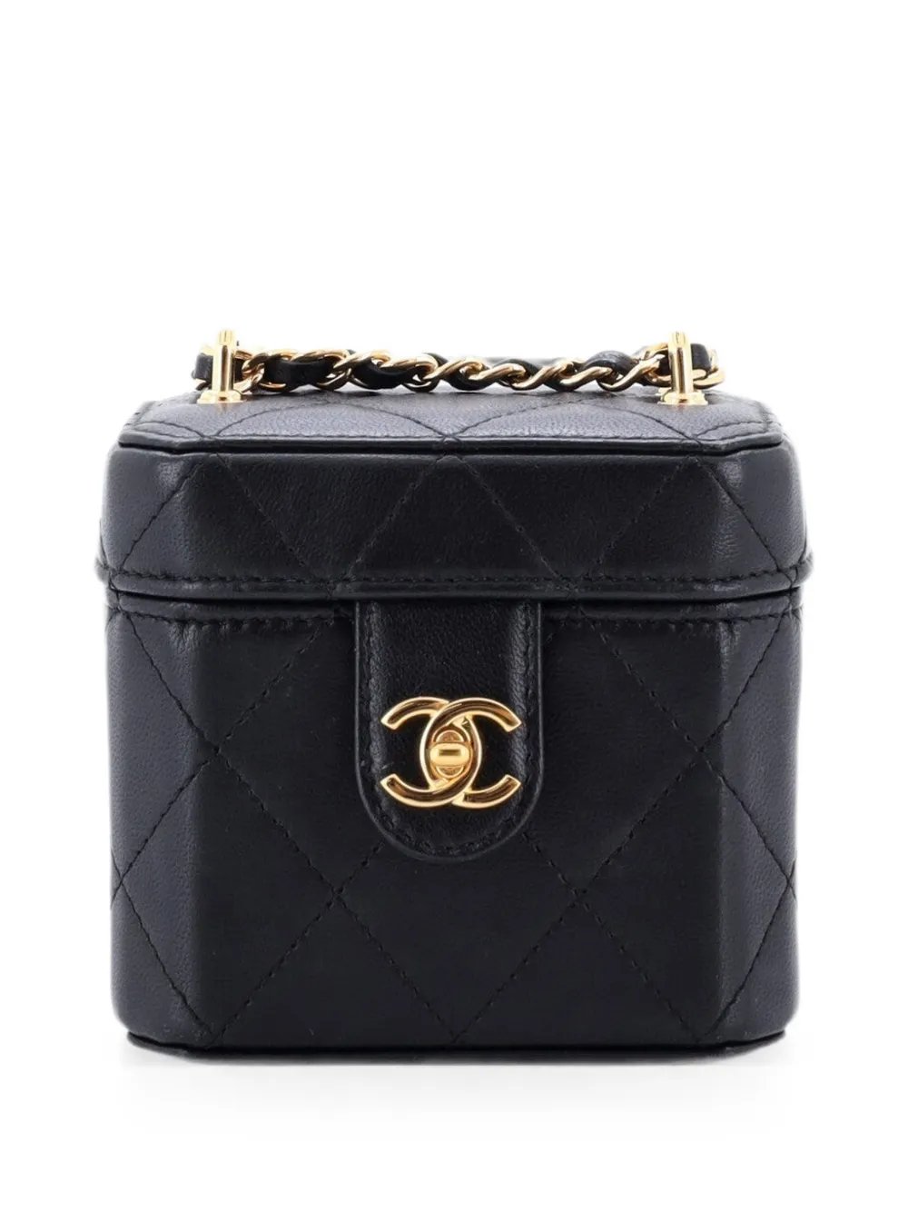 CC Turnlock Box Vanity Case with Chain Quilted Lambskin Mini crossbody bag