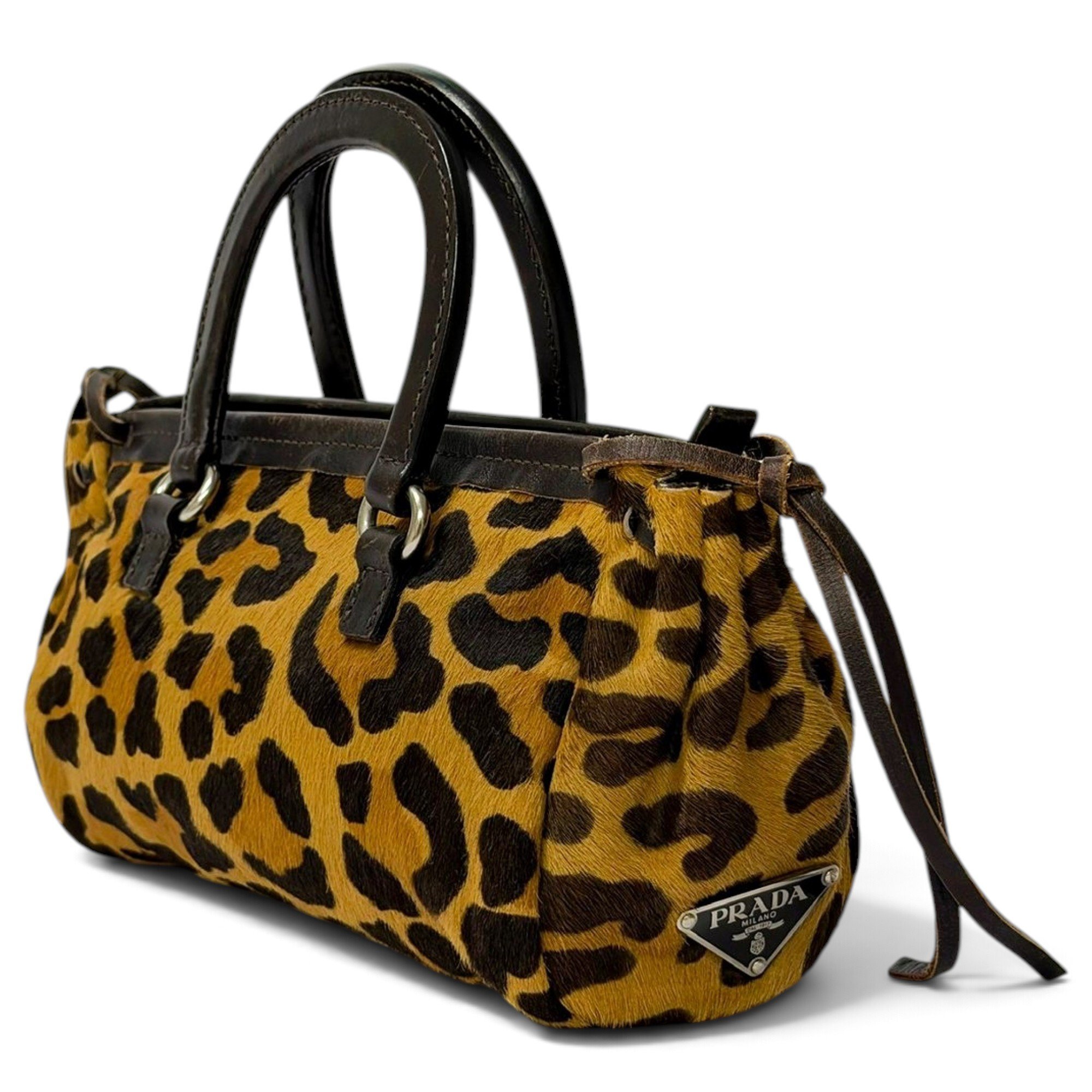 Prada Bowling pony-style calfskin handbag