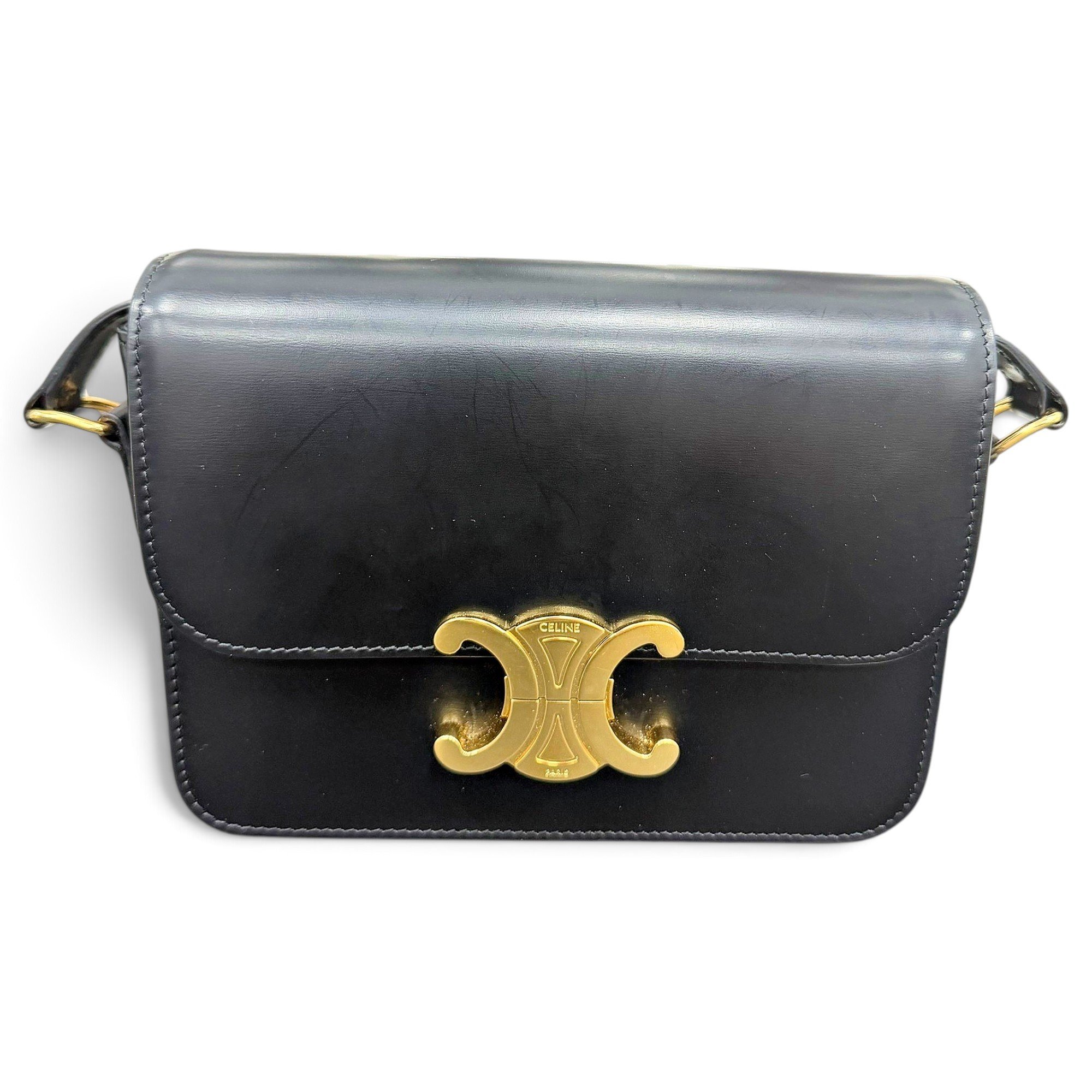 Triomphe leather handbag