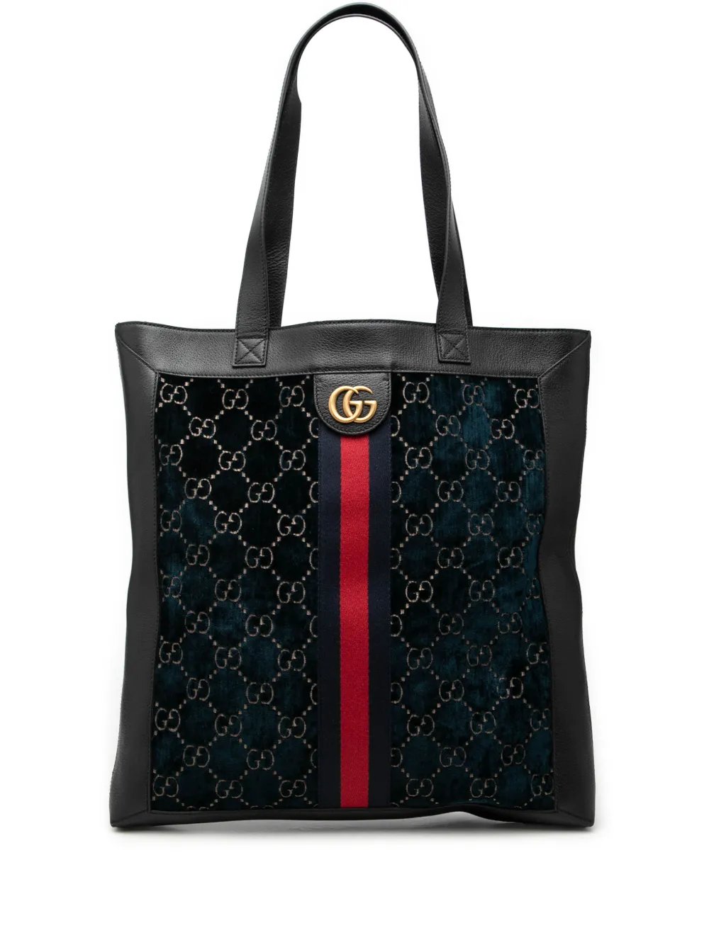 2016-2026 Large GG Velvet Web Ophidia tote bag