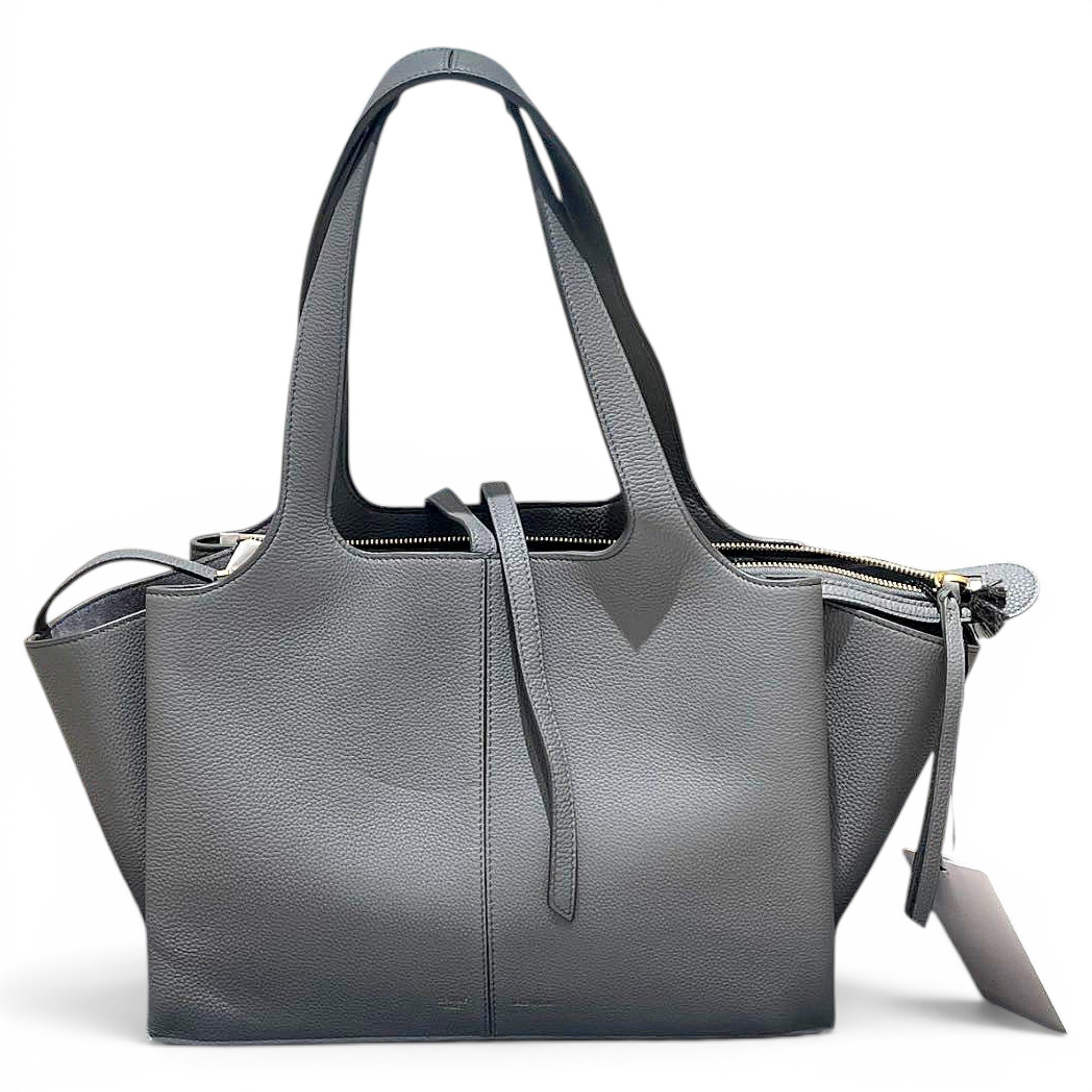 Tri-Fold leather handbag