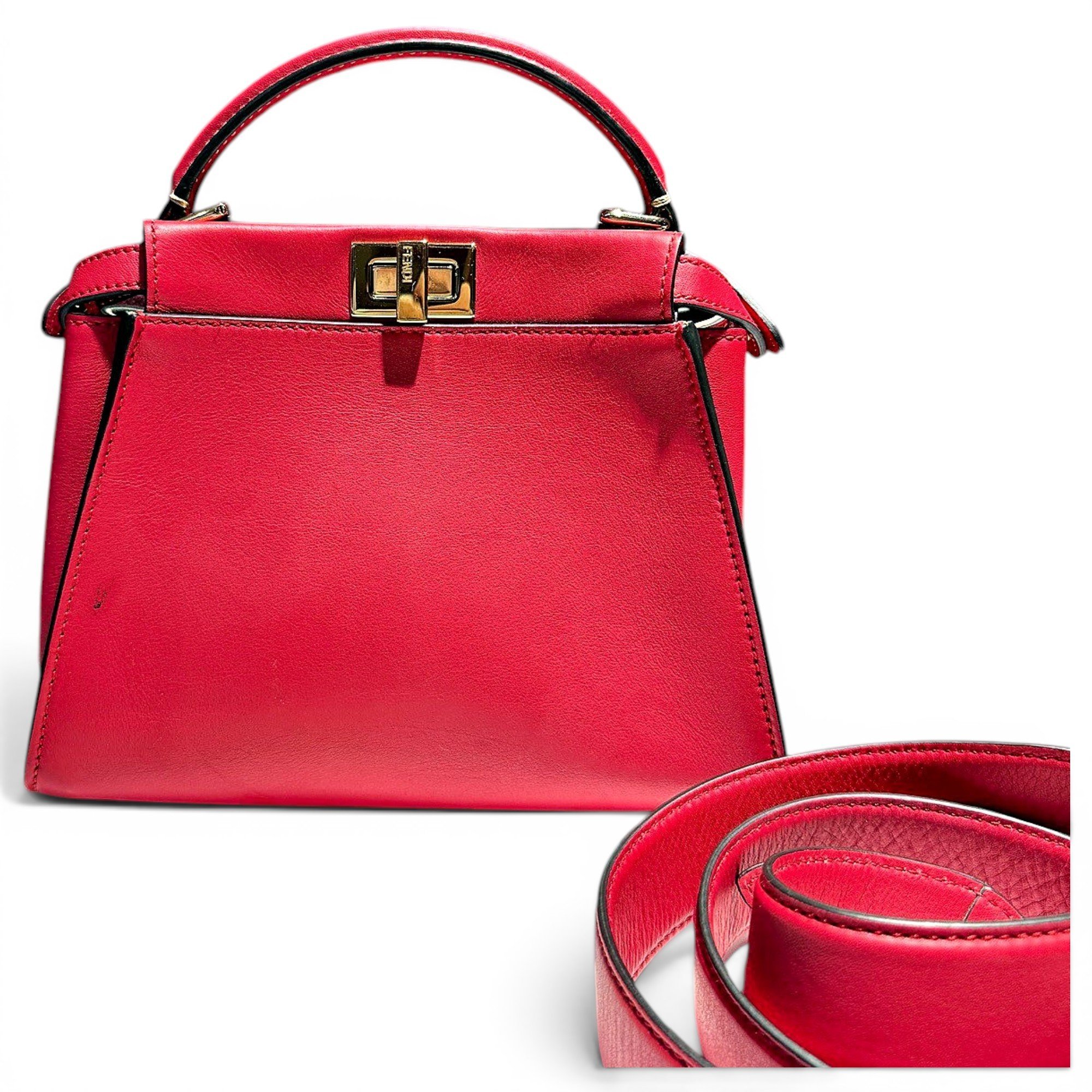 Peekaboo leather handbag