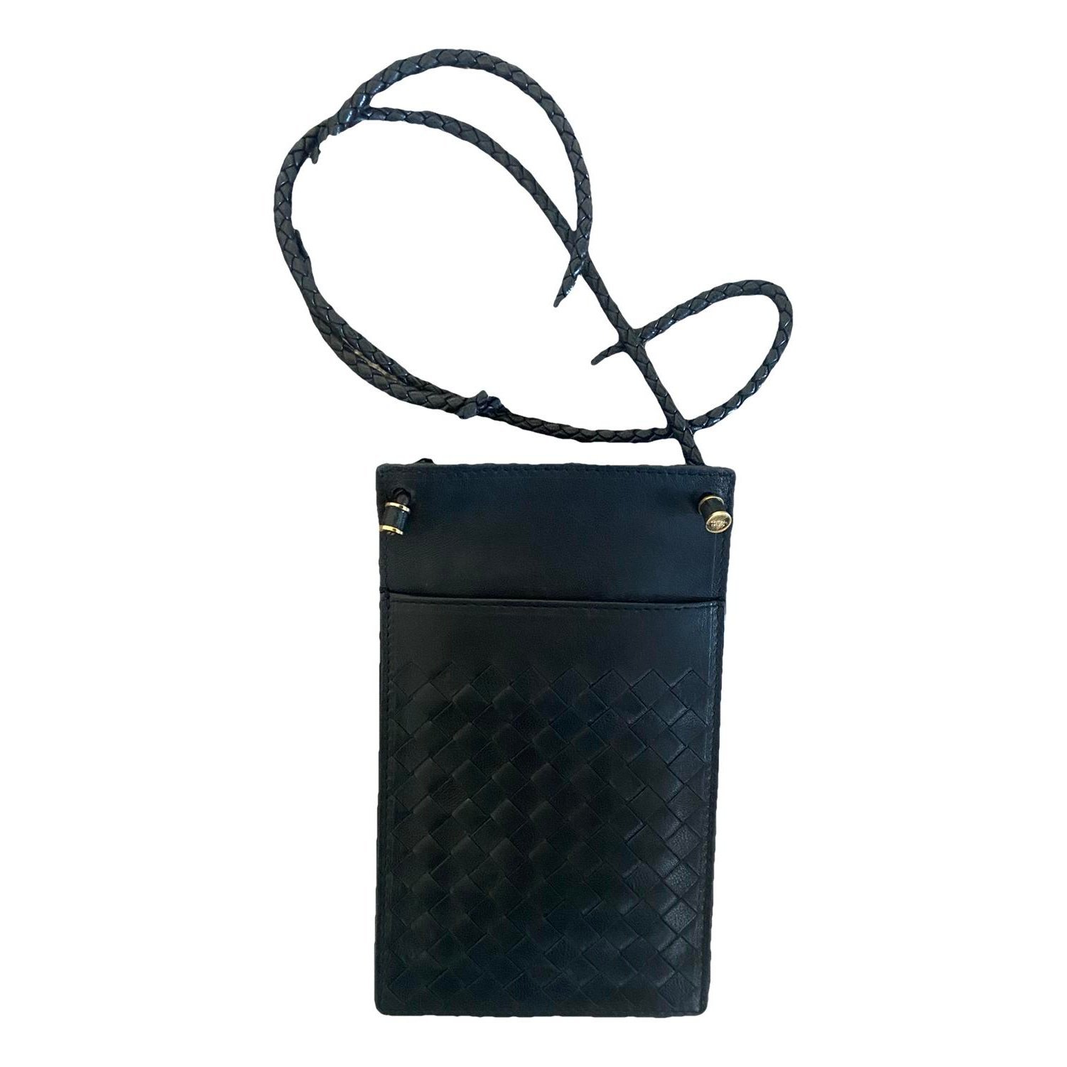 Leather clutch bag