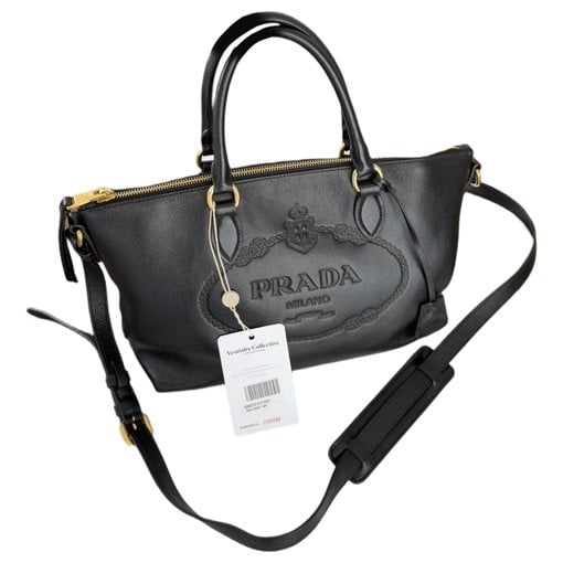 Double leather crossbody bag