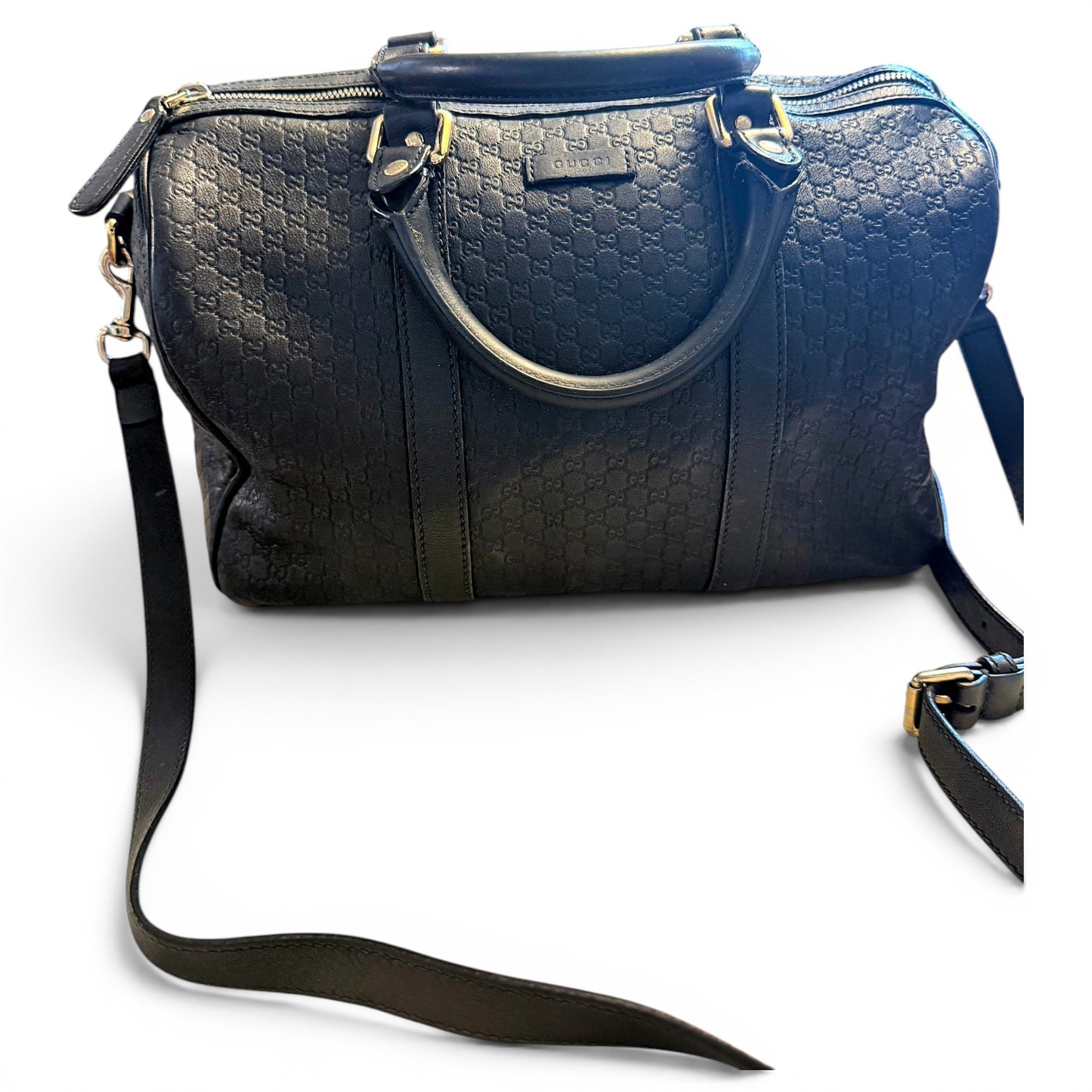 Boston leather handbag