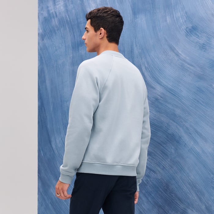 Bleu Glacier Varsity Jacket With Clou De Selle Detail