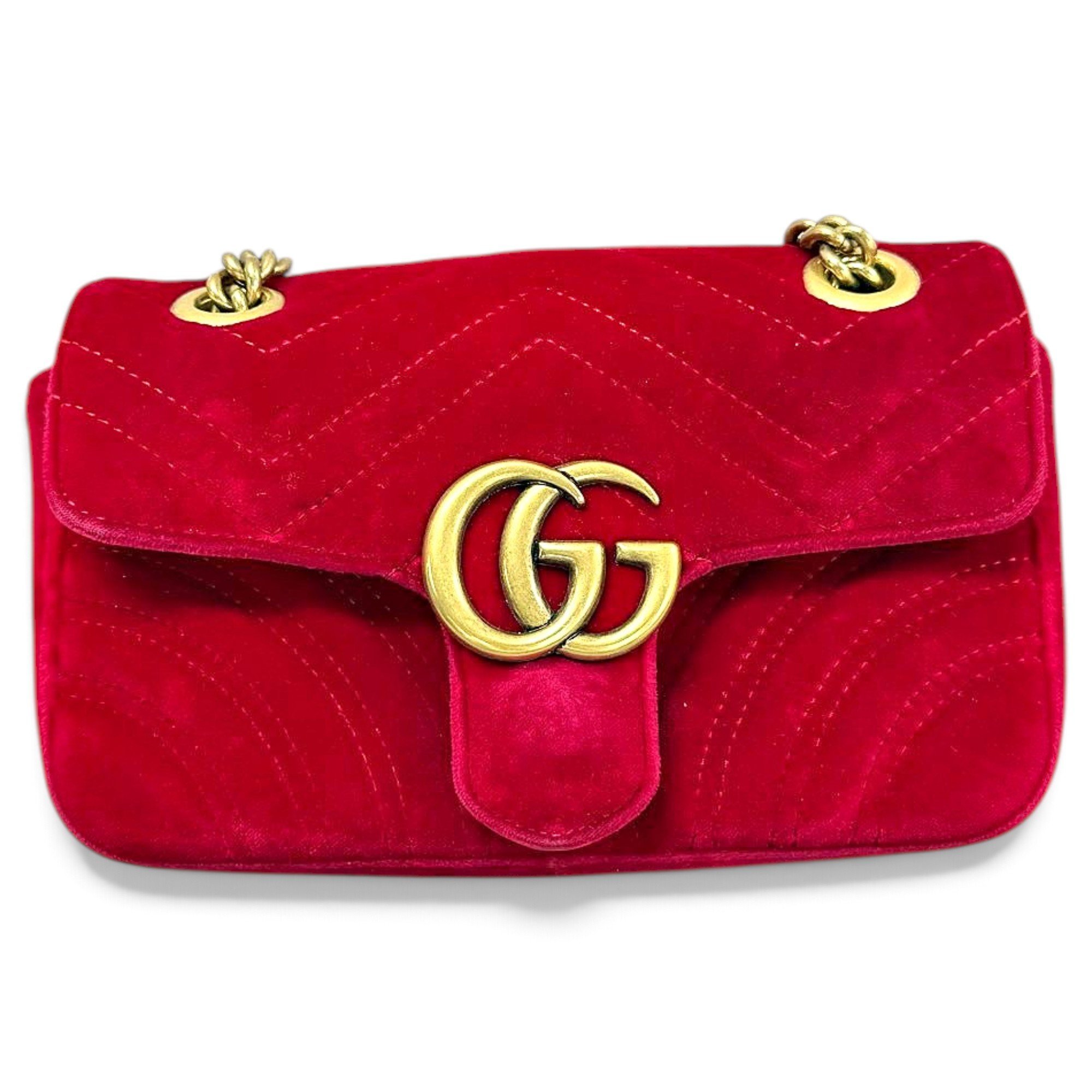 GG Marmont Flap velvet handbag