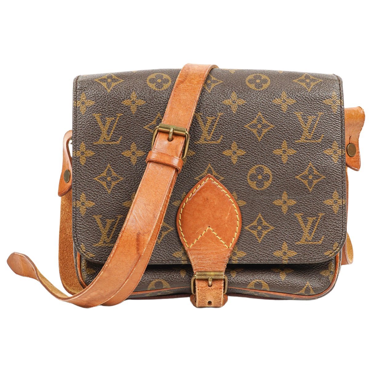 Cartouchière cloth handbag