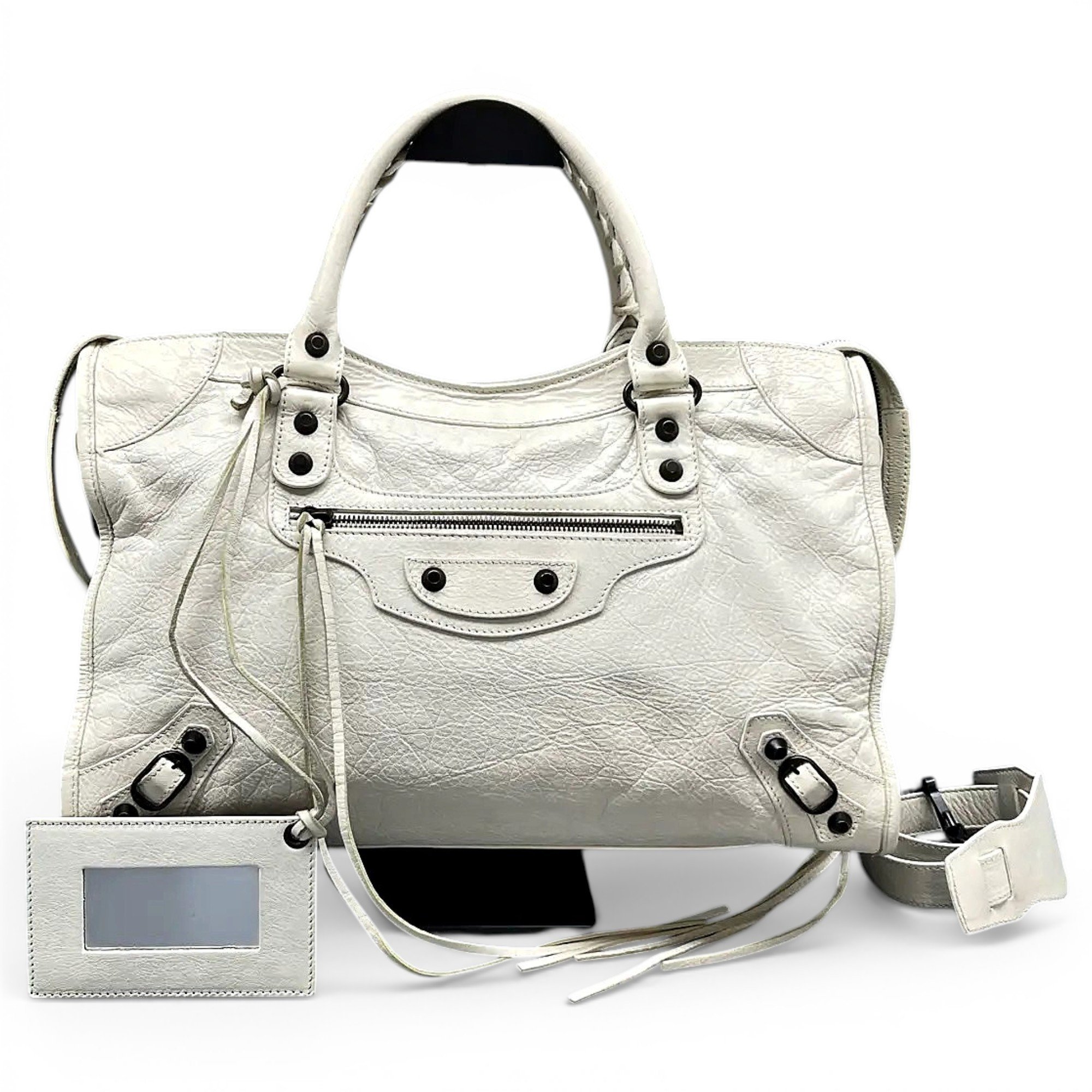 City leather handbag