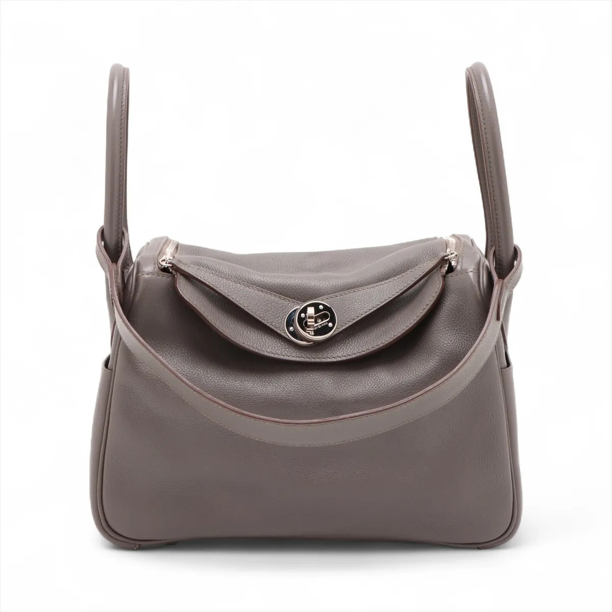 Hermès Lindy 26 Evercolor Etain Silver Metal Fittings