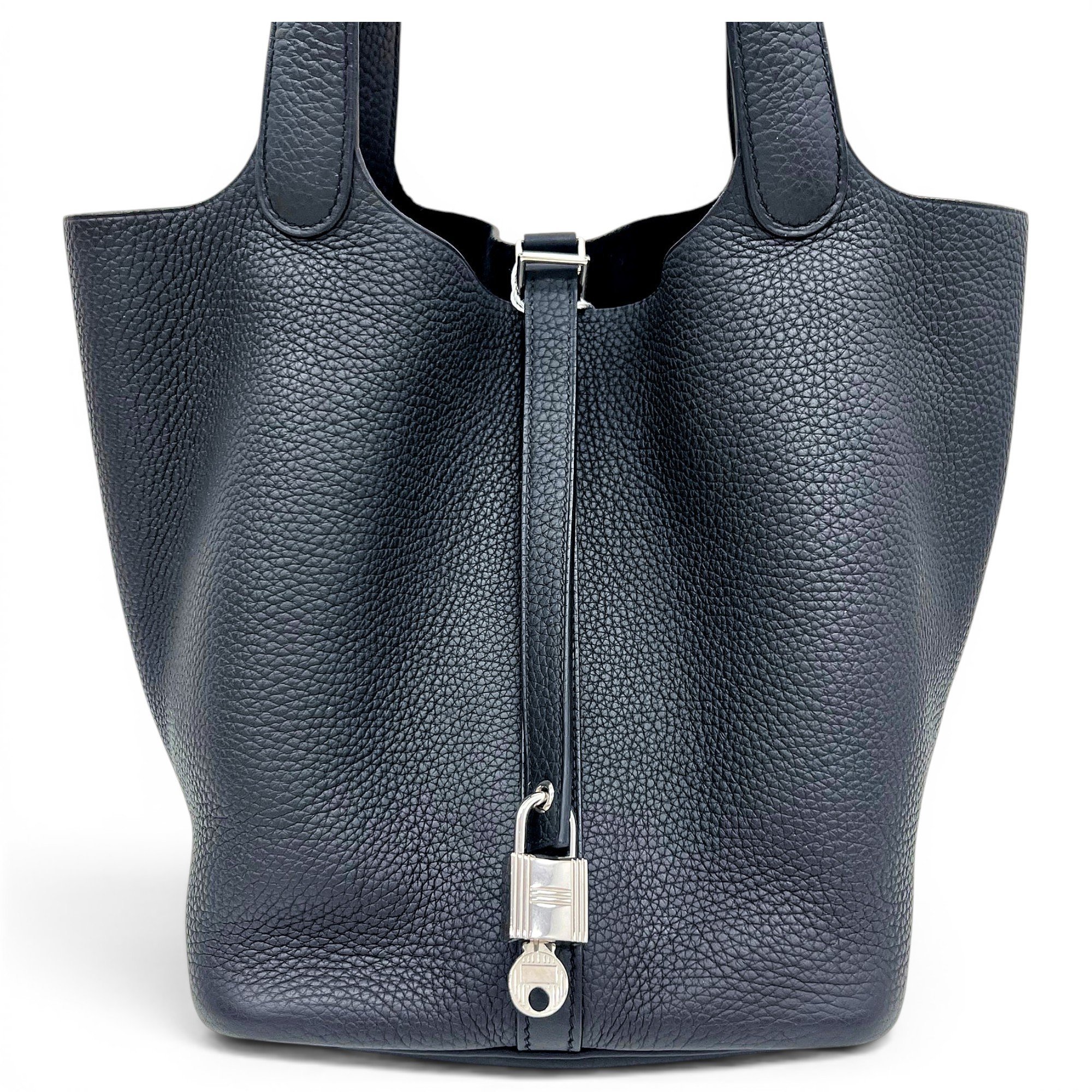 Picotin leather tote