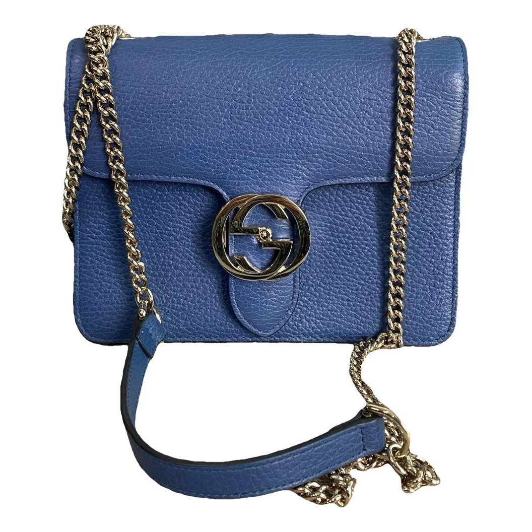 Interlocking leather handbag