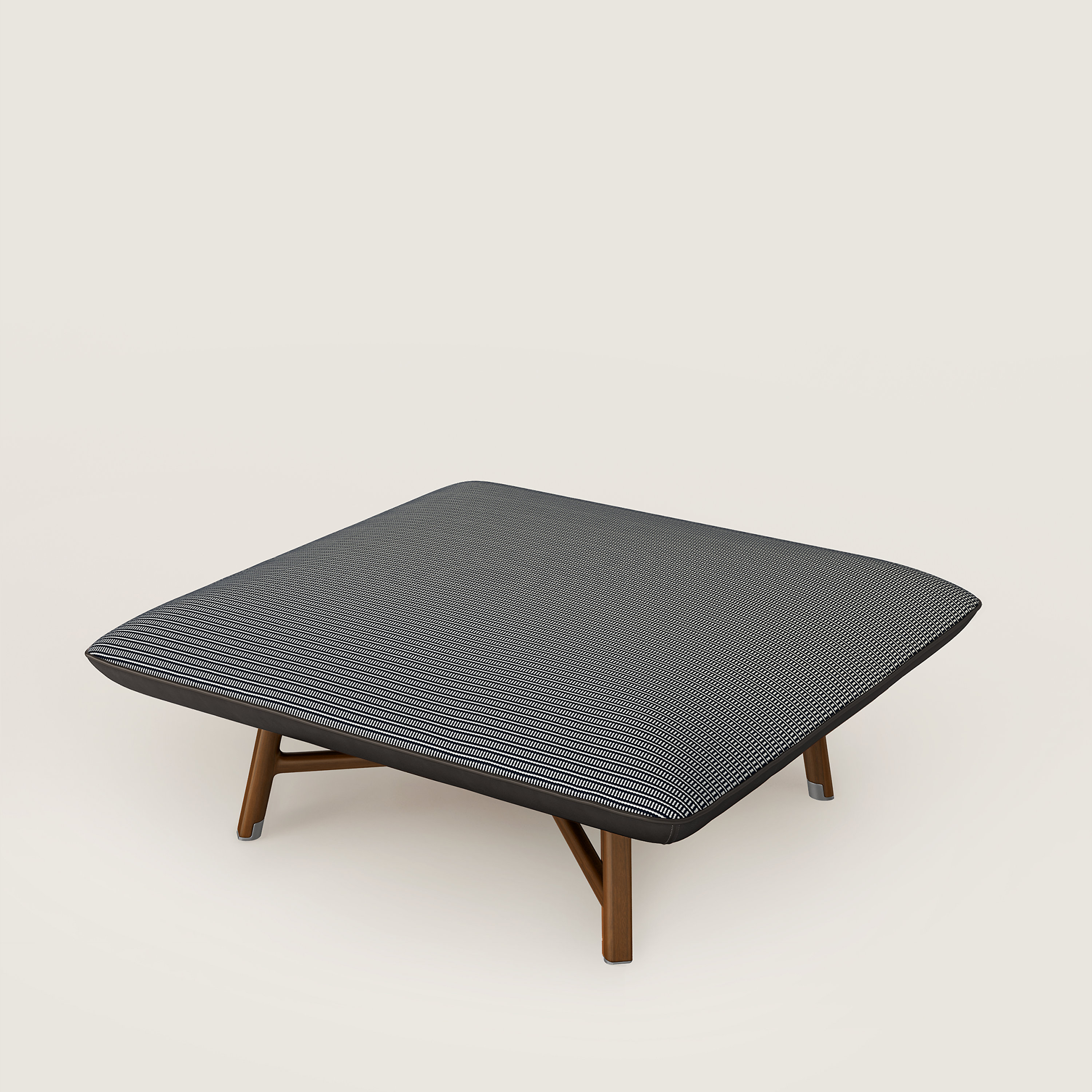 Les Necessaires d'Hermès "carre d'assise" low stool, medium model