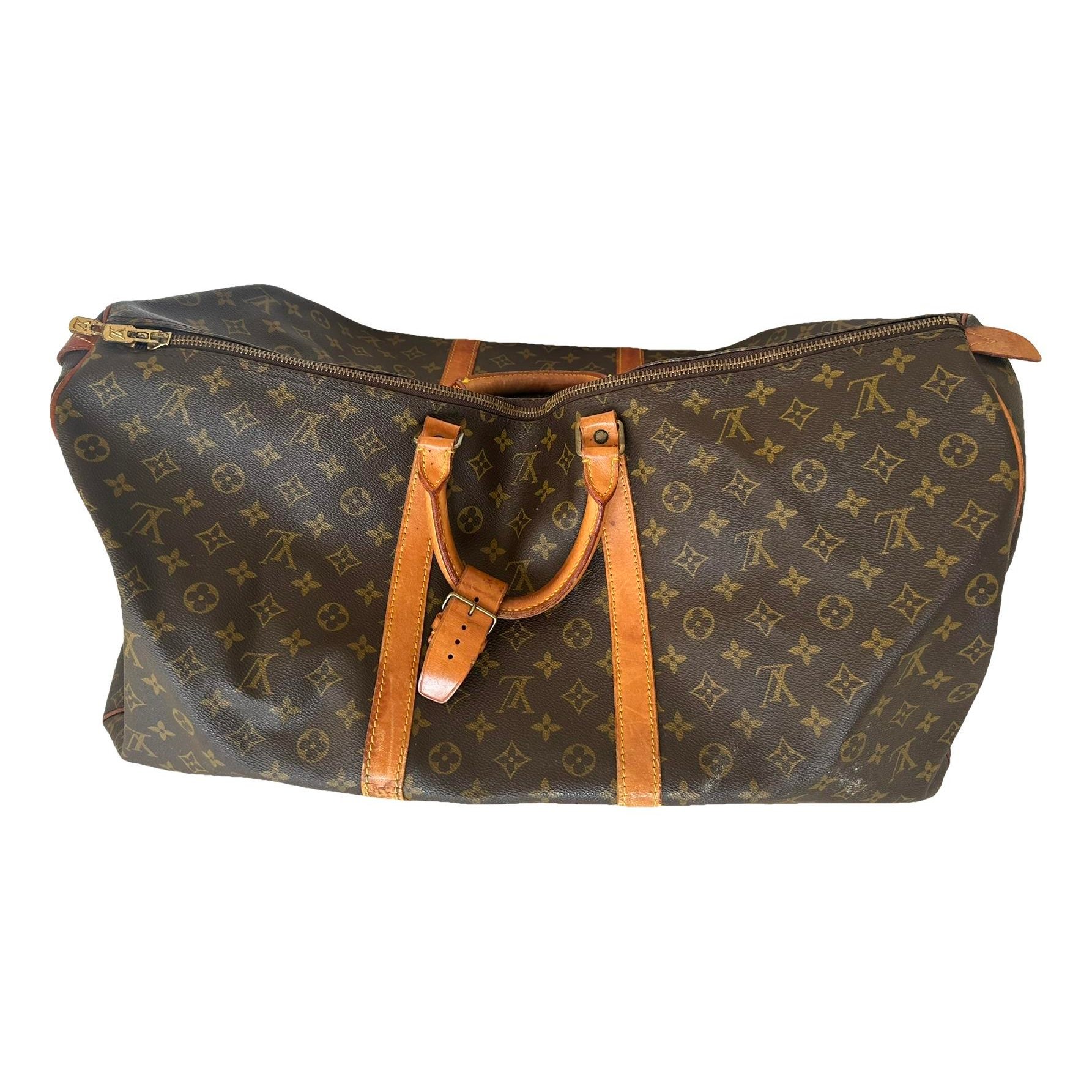 Keepall leather travel bag
