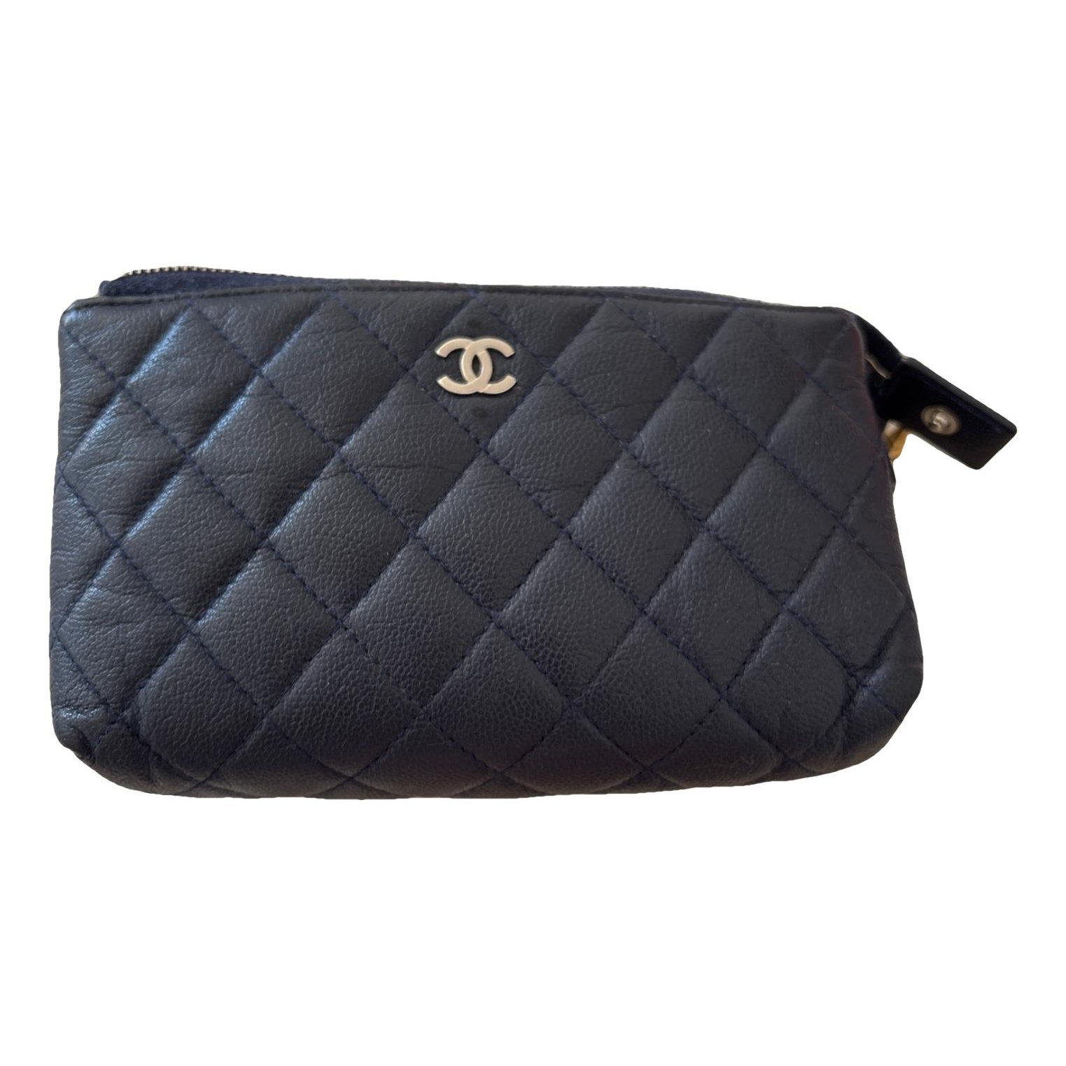Leather clutch bag