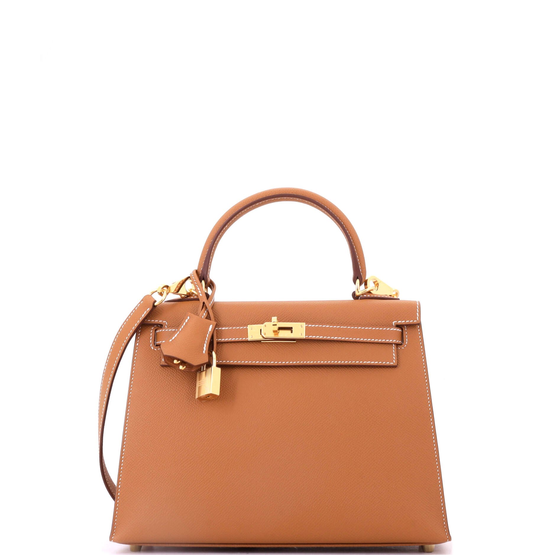 Kelly Handbag Gold Epsom with Gold Hardware 25