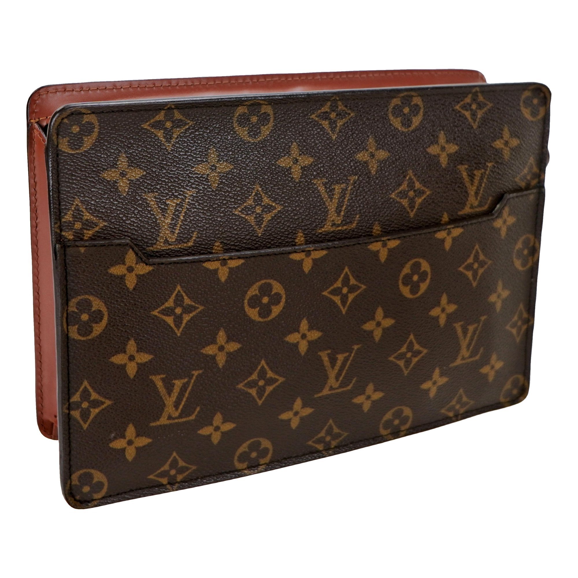 Leather clutch bag