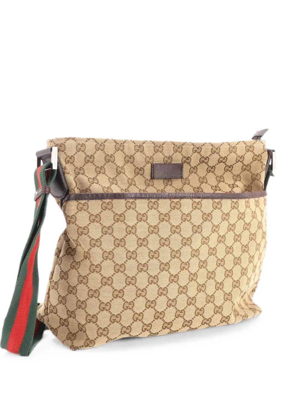 Front Pocket Web Messenger GG Canvas Medium crossbody bag