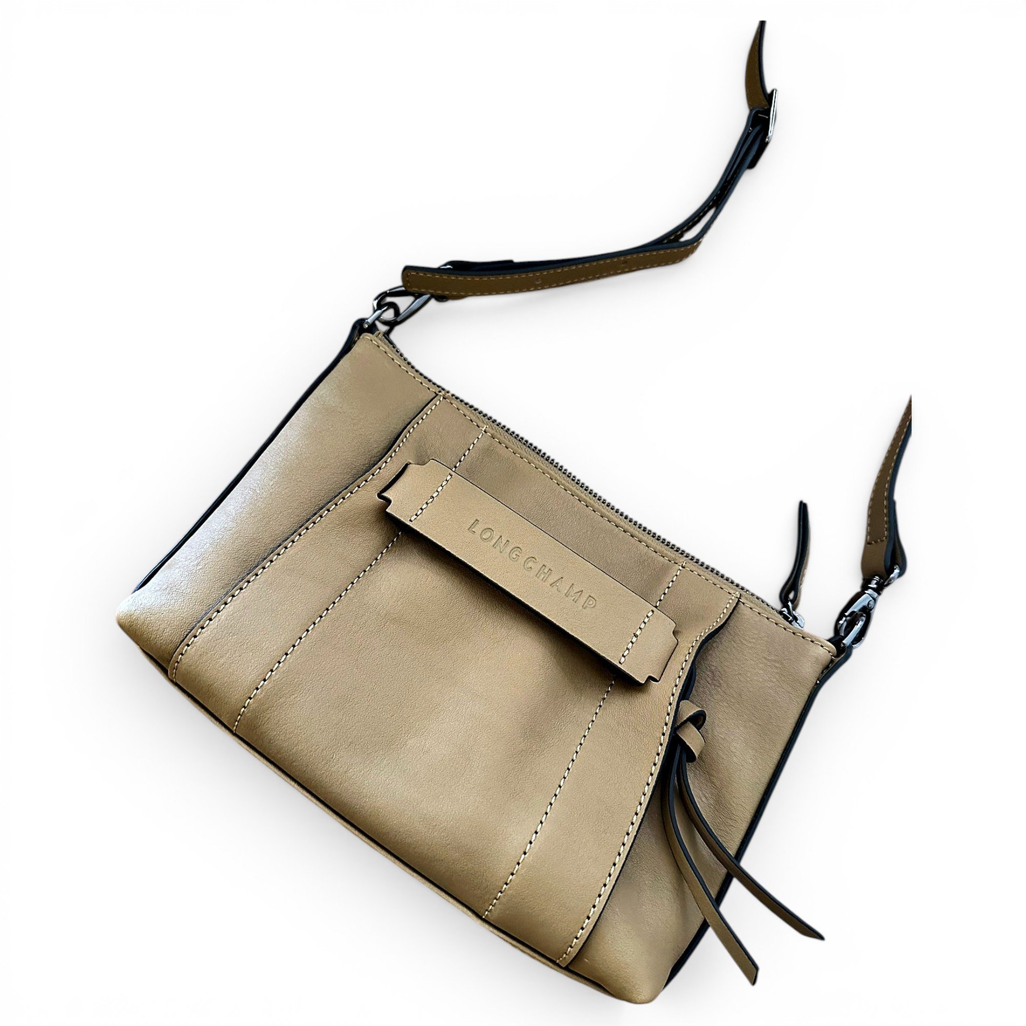 3D leather crossbody bag