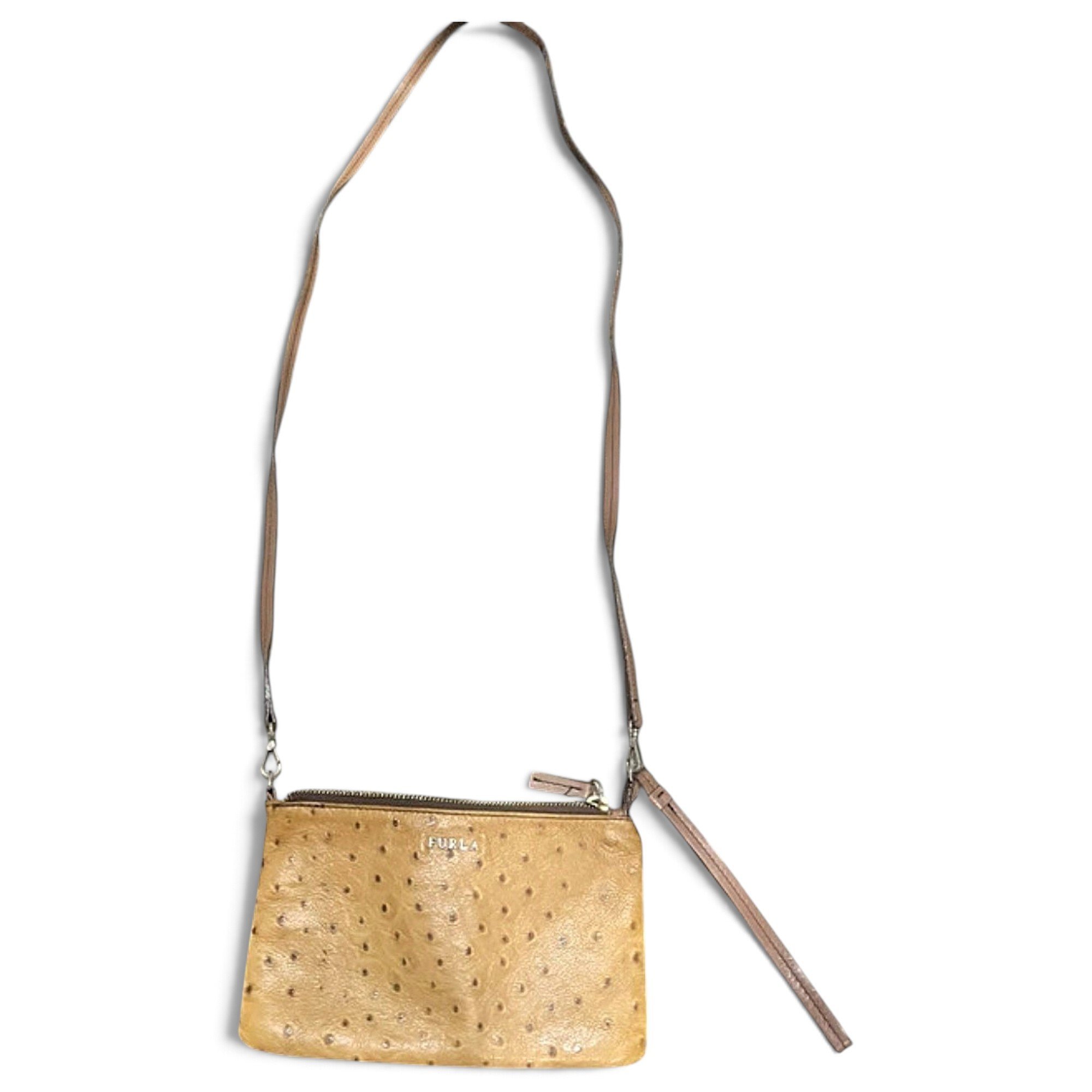 Leather clutch bag