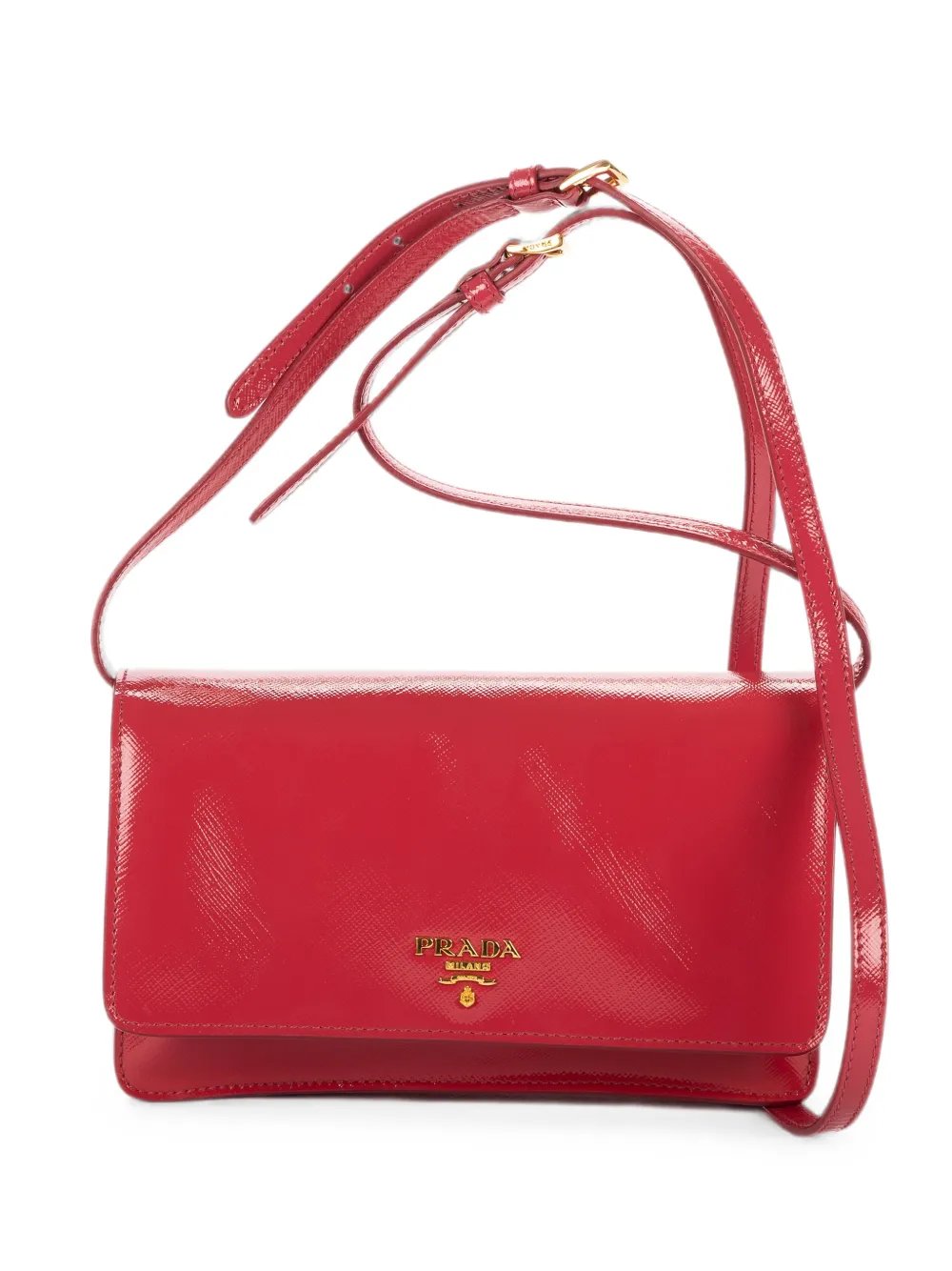 logo-plaque leather shoulder bag