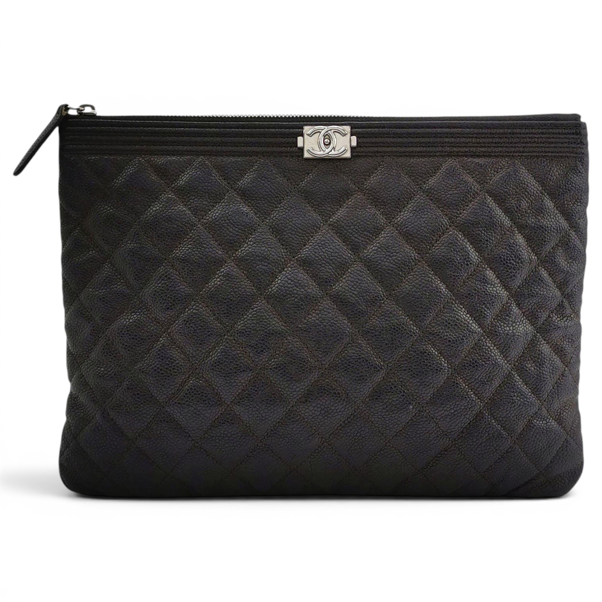 Boy leather clutch bag
