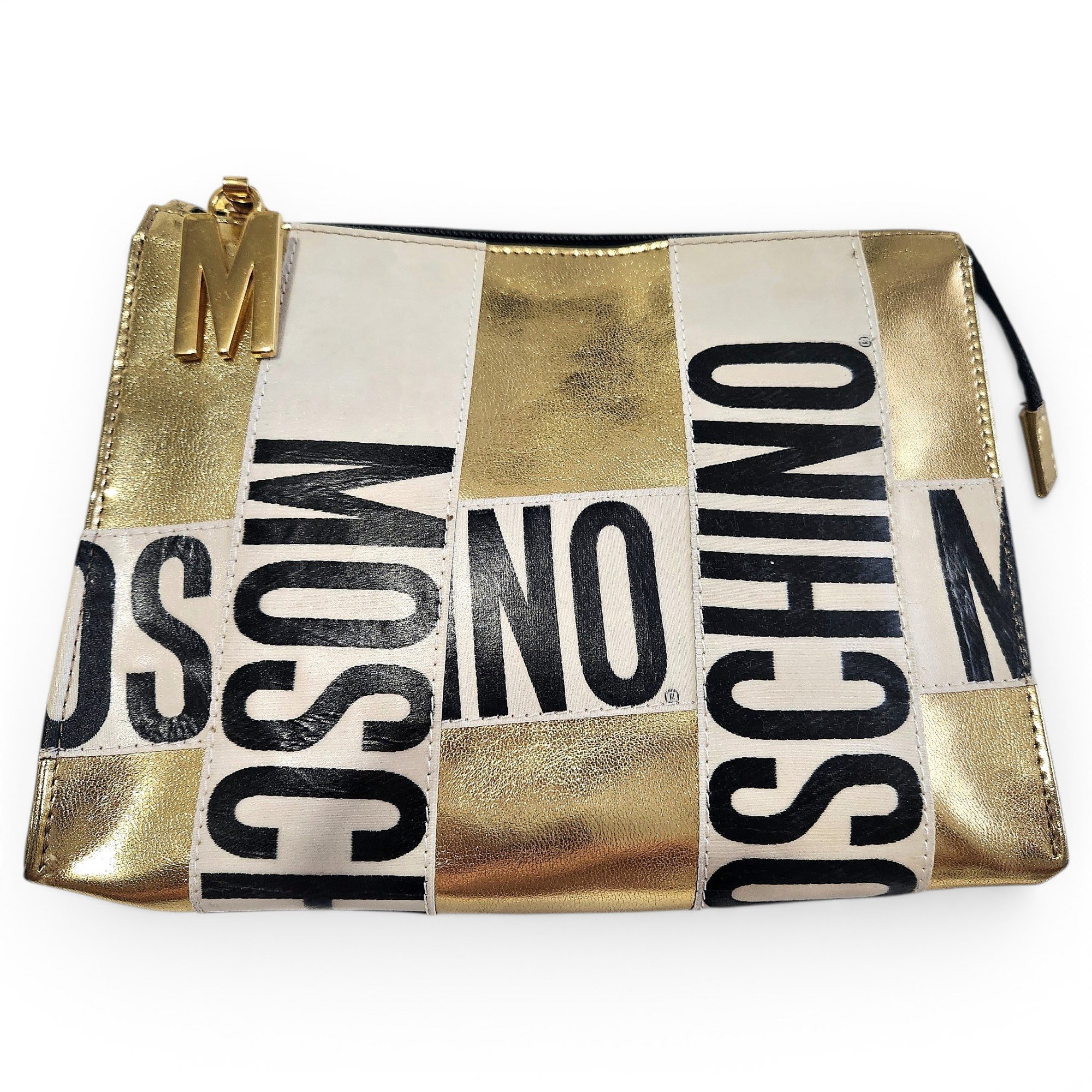 Leather clutch bag