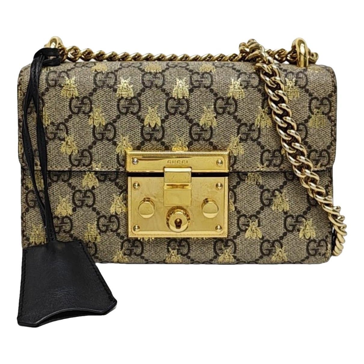 Padlock leather handbag