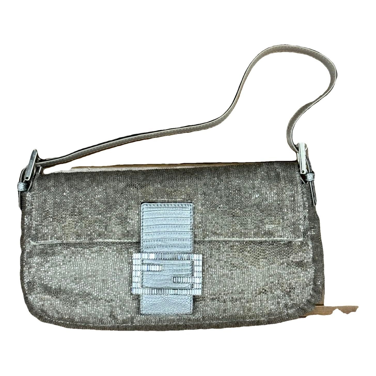 Baguette glitter handbag