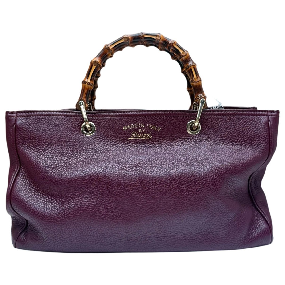 Bamboo Shopper leather handbag