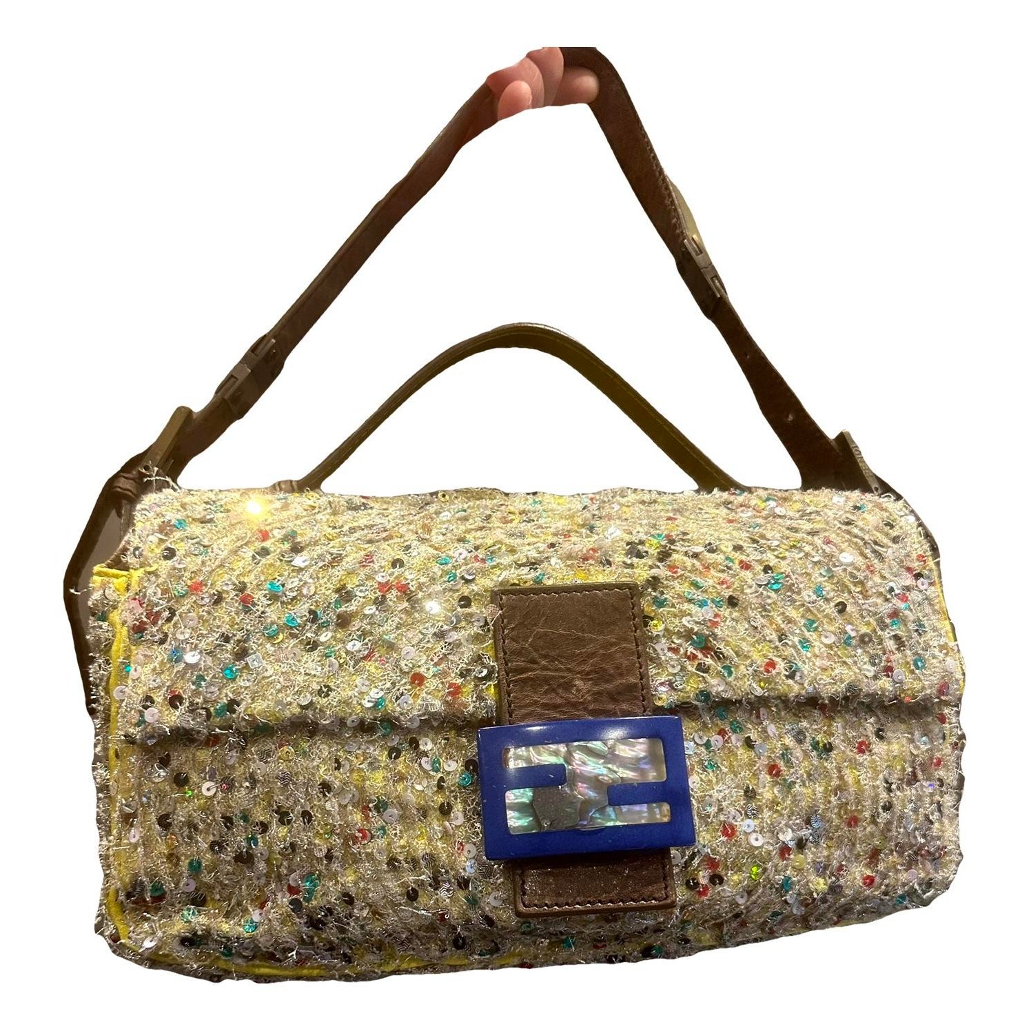 Baguette glitter handbag