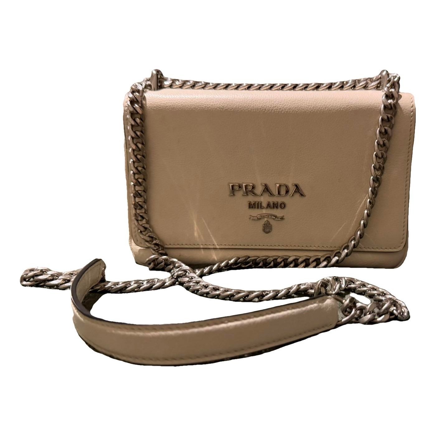 Leather clutch bag
