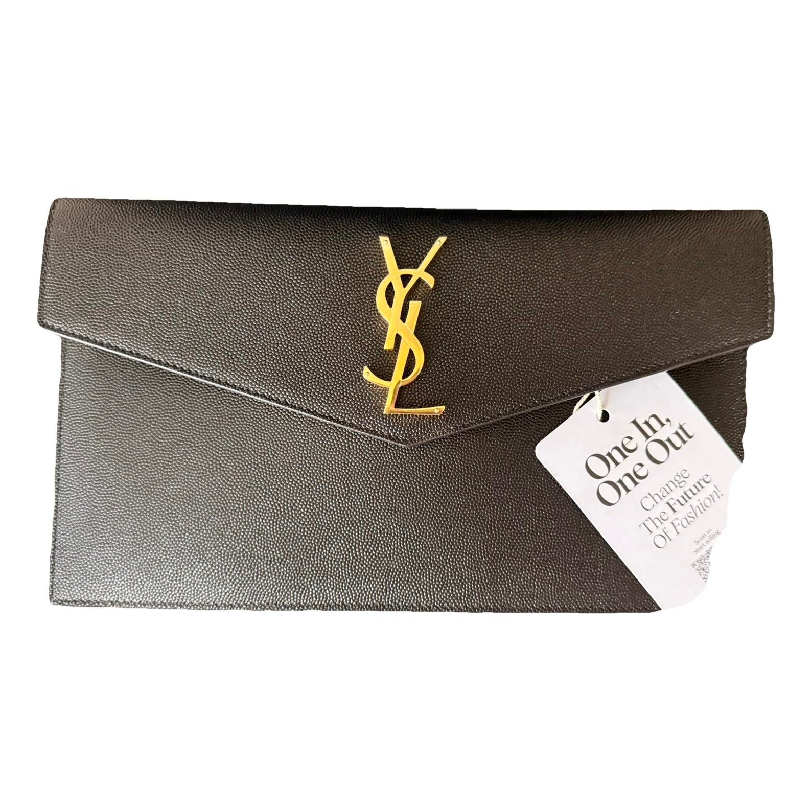 Uptown leather clutch bag