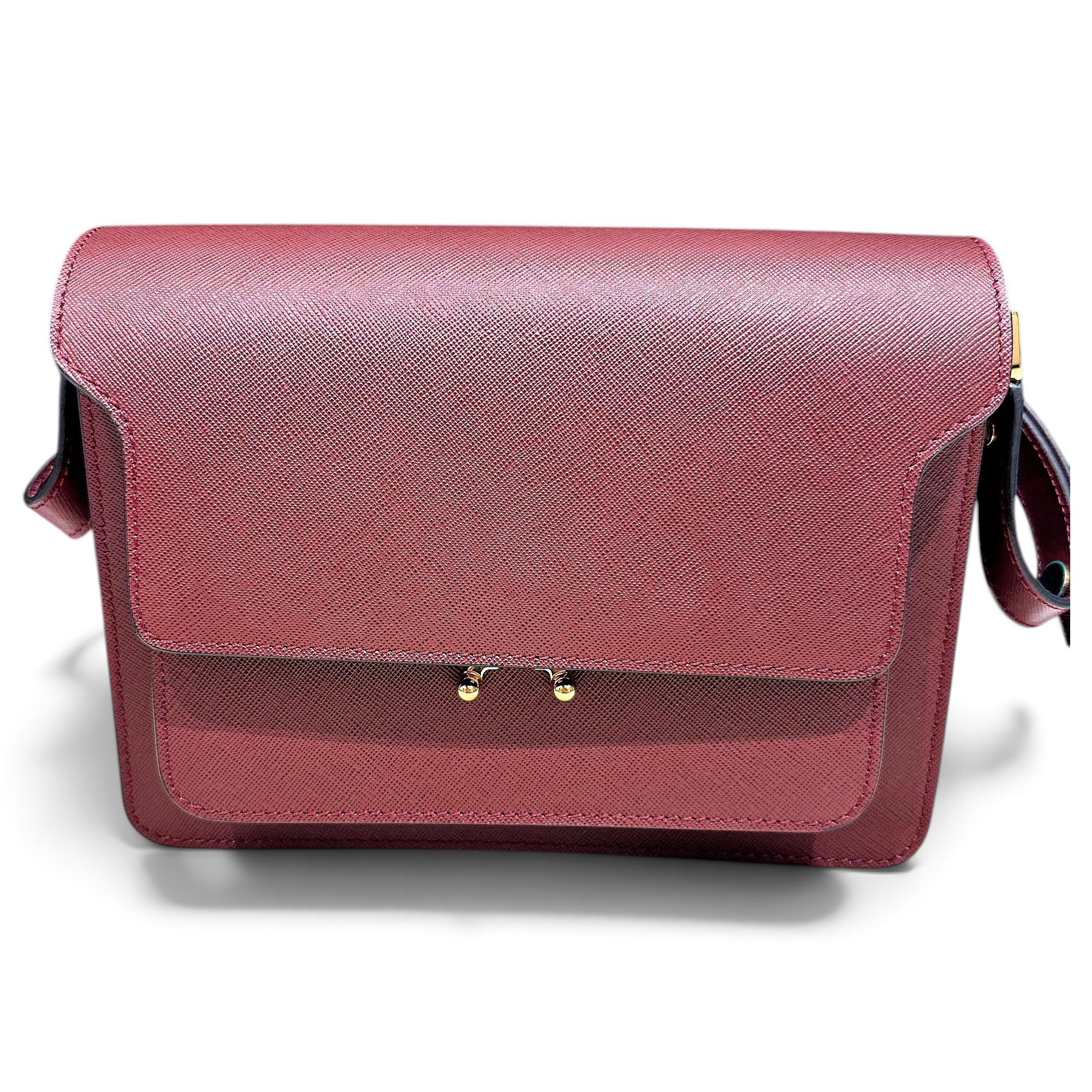 Trunk leather handbag