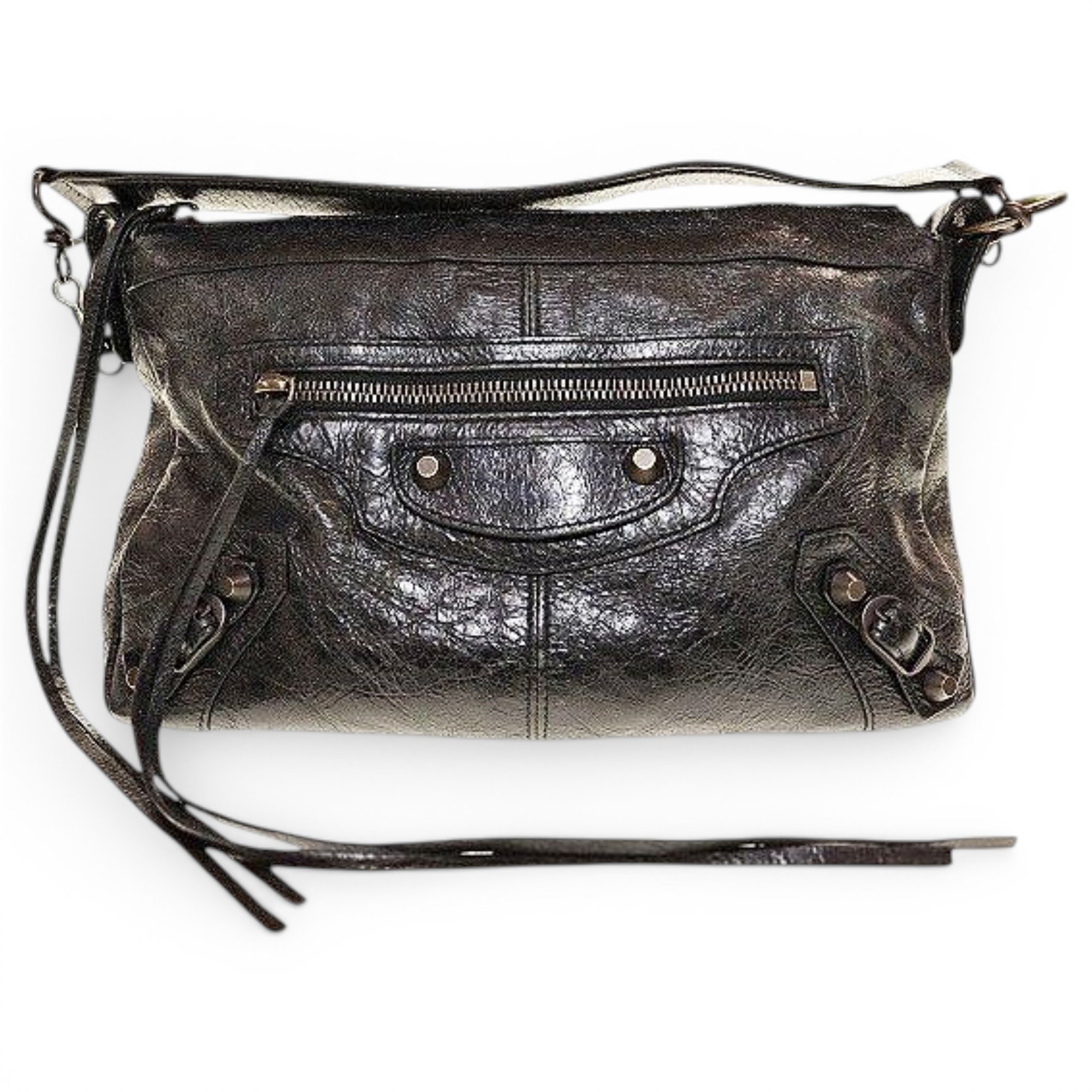 City leather handbag
