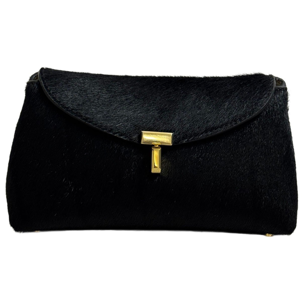Toteme T-Lock pony-style calfskin clutch bag