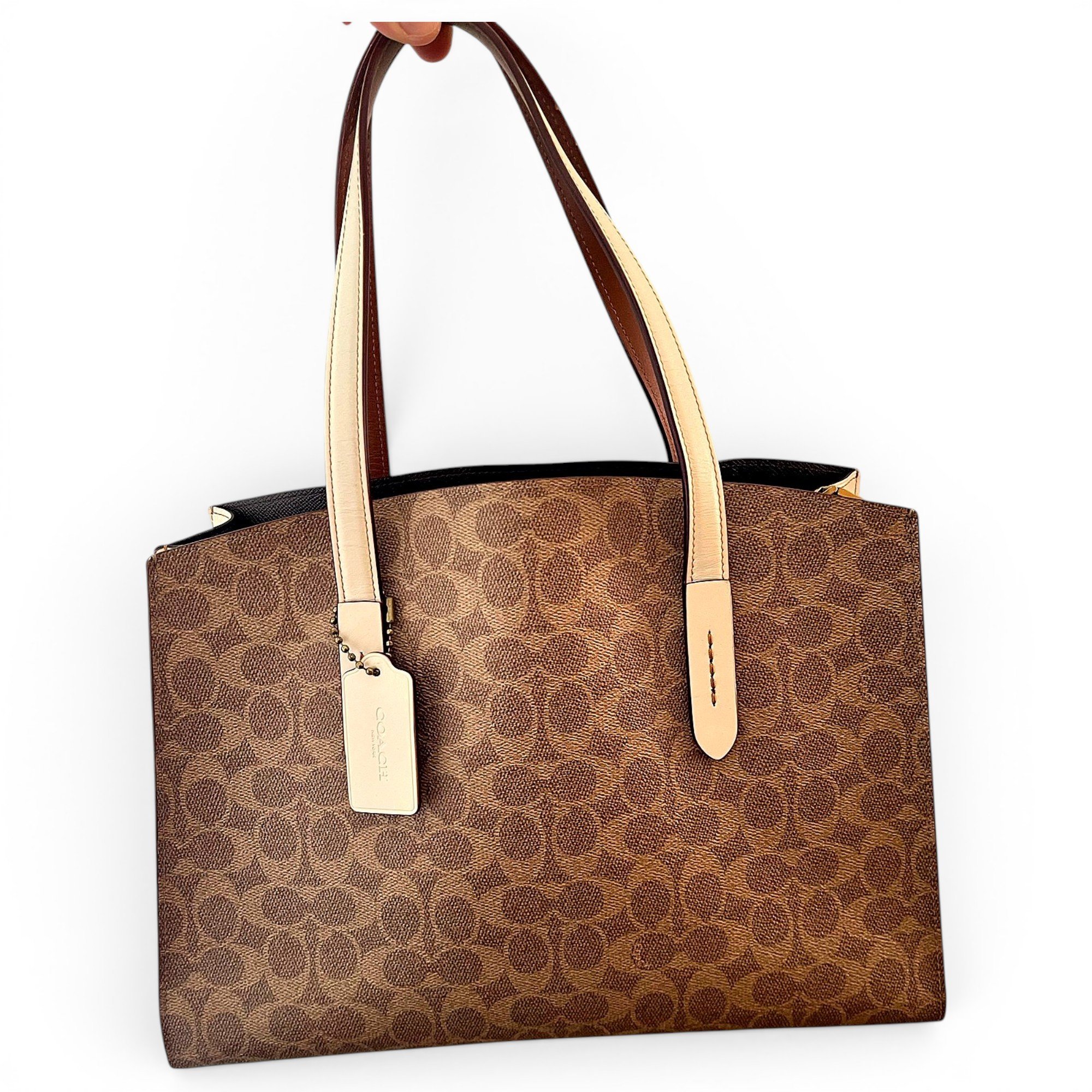 Leather tote
