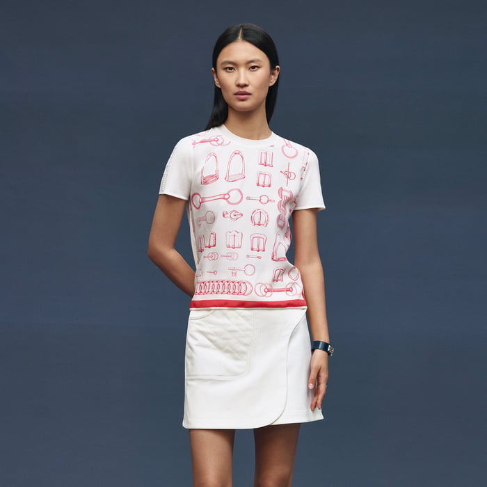 Blanc Naturel "Cahier Du Colporteur" Short-sleeve Sweater
