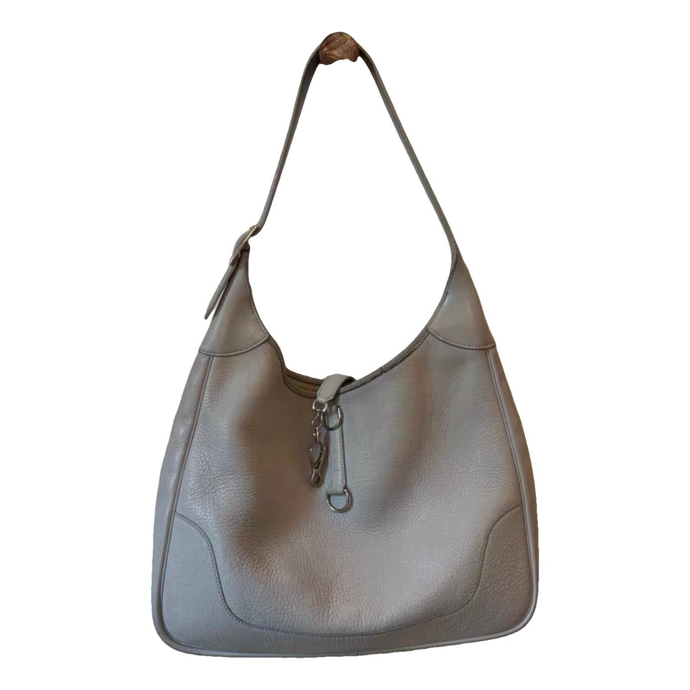 Trim leather handbag
