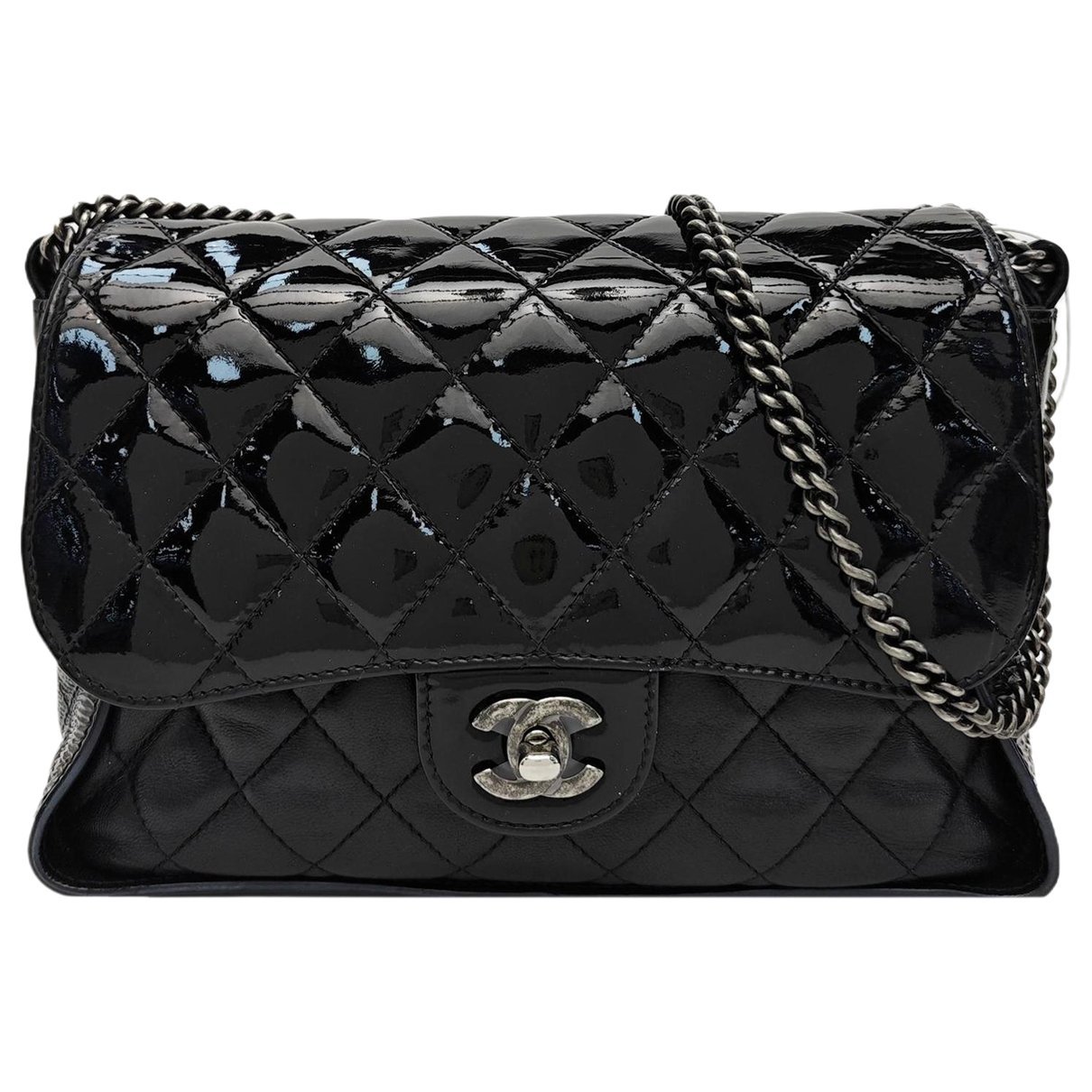 Patent leather handbag