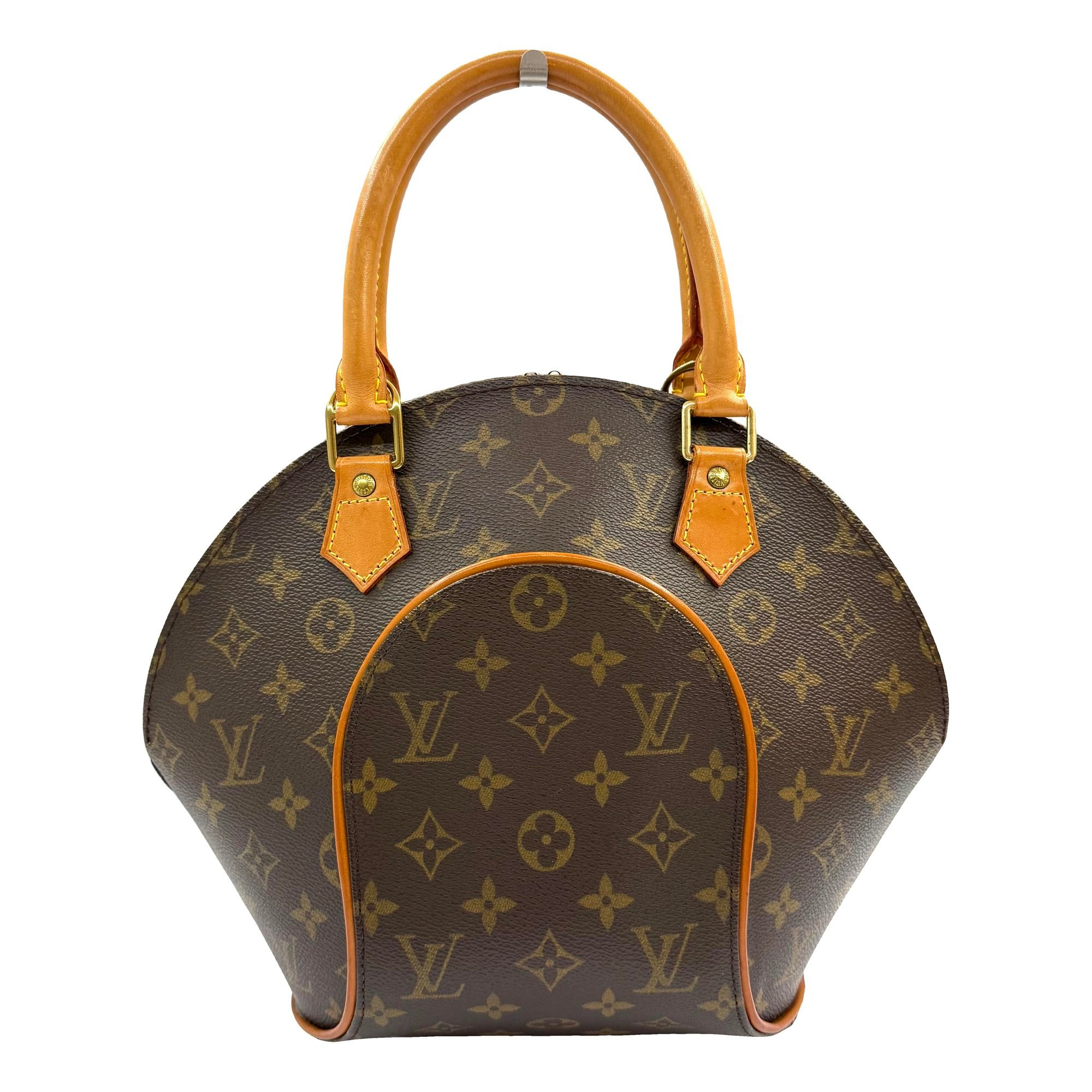 Ellipse leather handbag