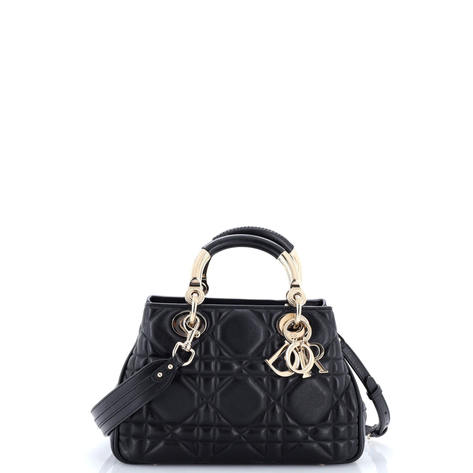 Lady 95.22 Bag Cannage Embossed Leather Small