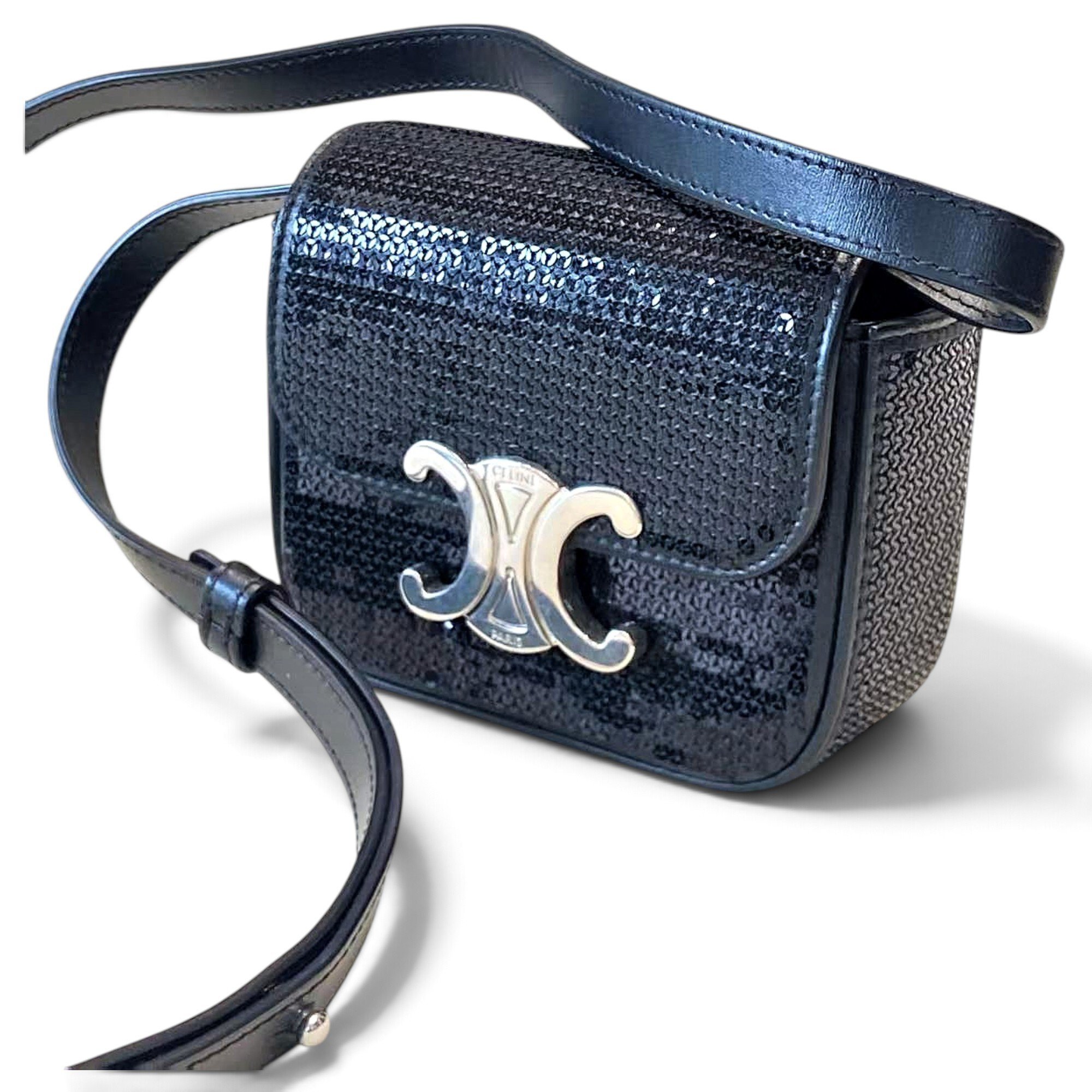 Triomphe glitter handbag