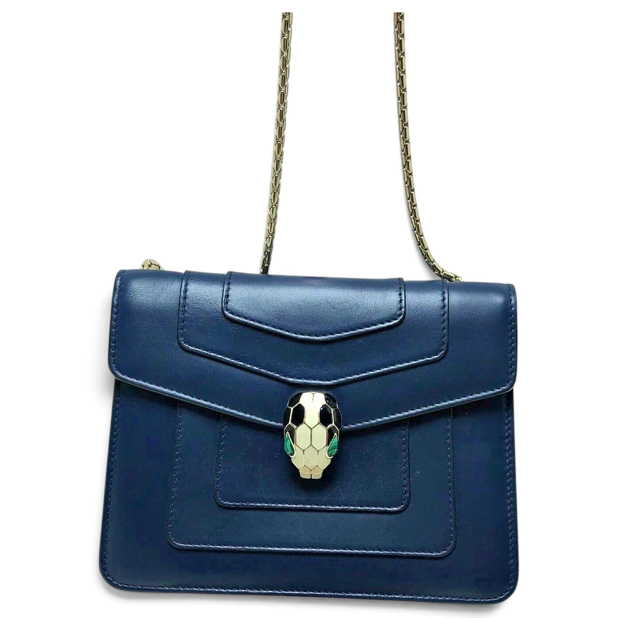 Serpenti leather handbag