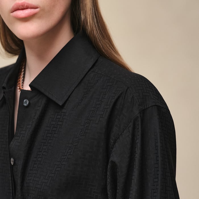 Noir "Mosaique" Shirt Dress