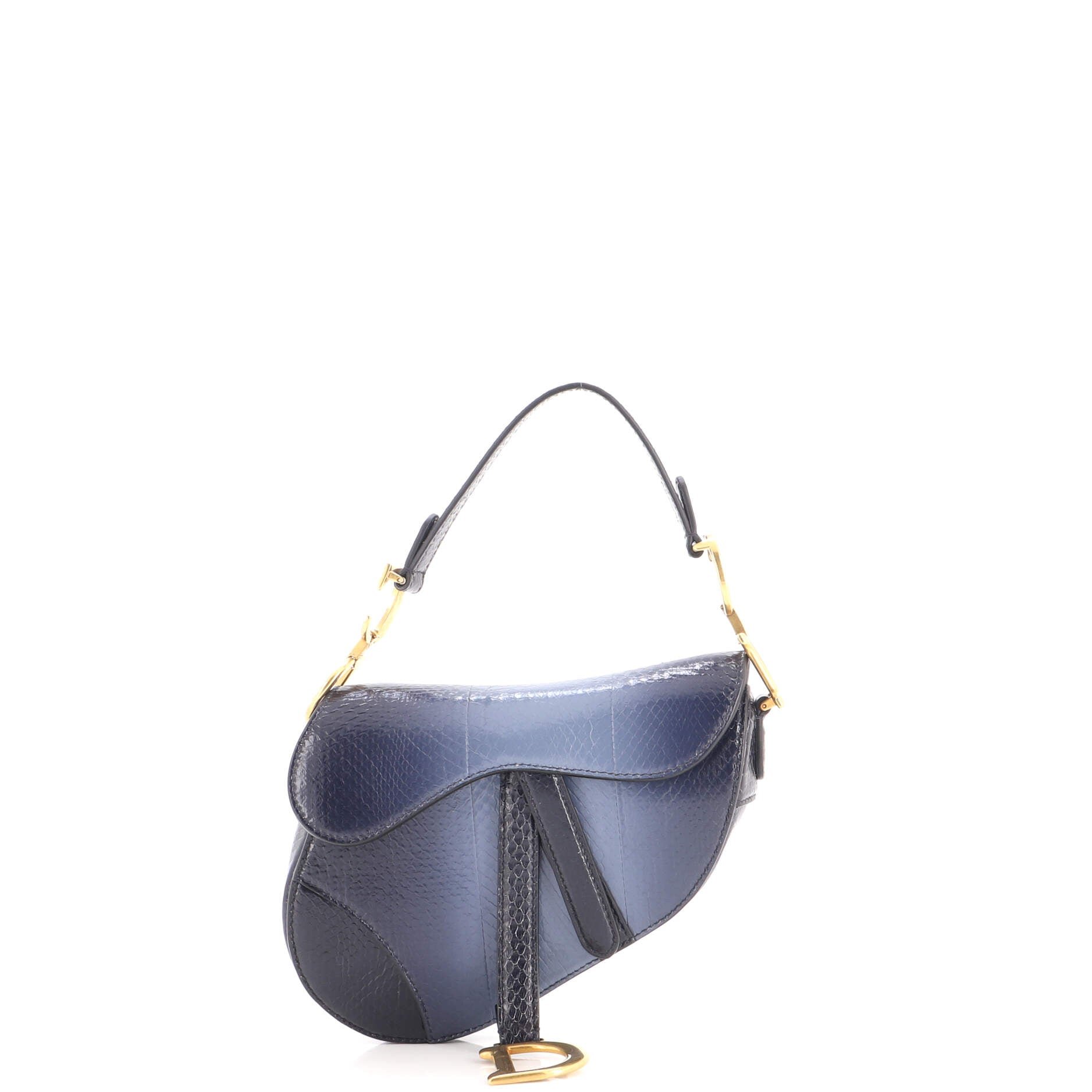 Saddle Handbag Python Mini