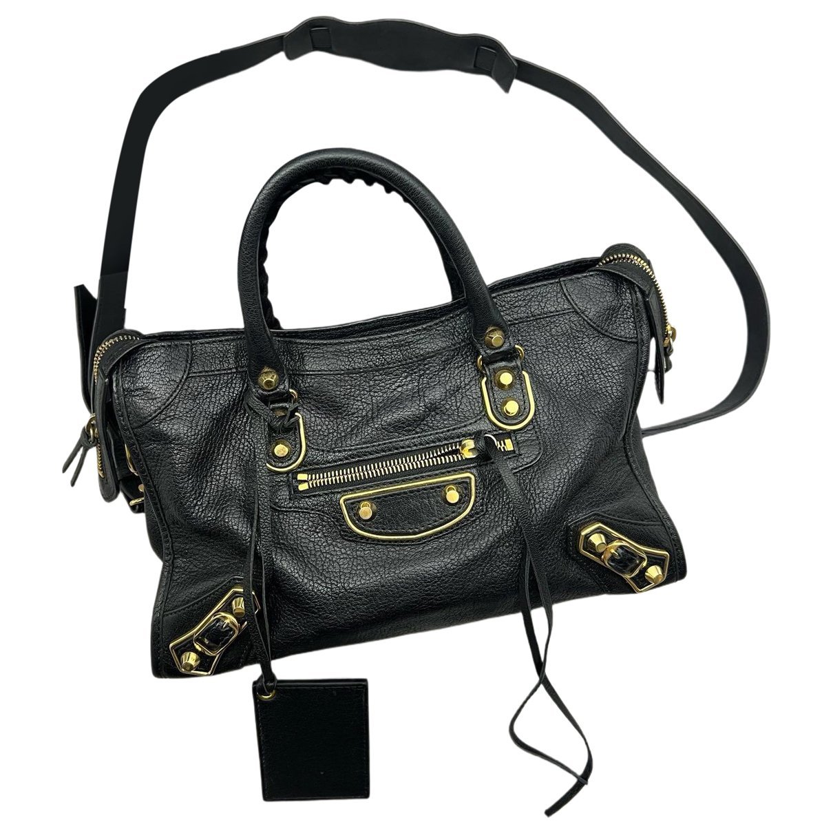 City leather handbag