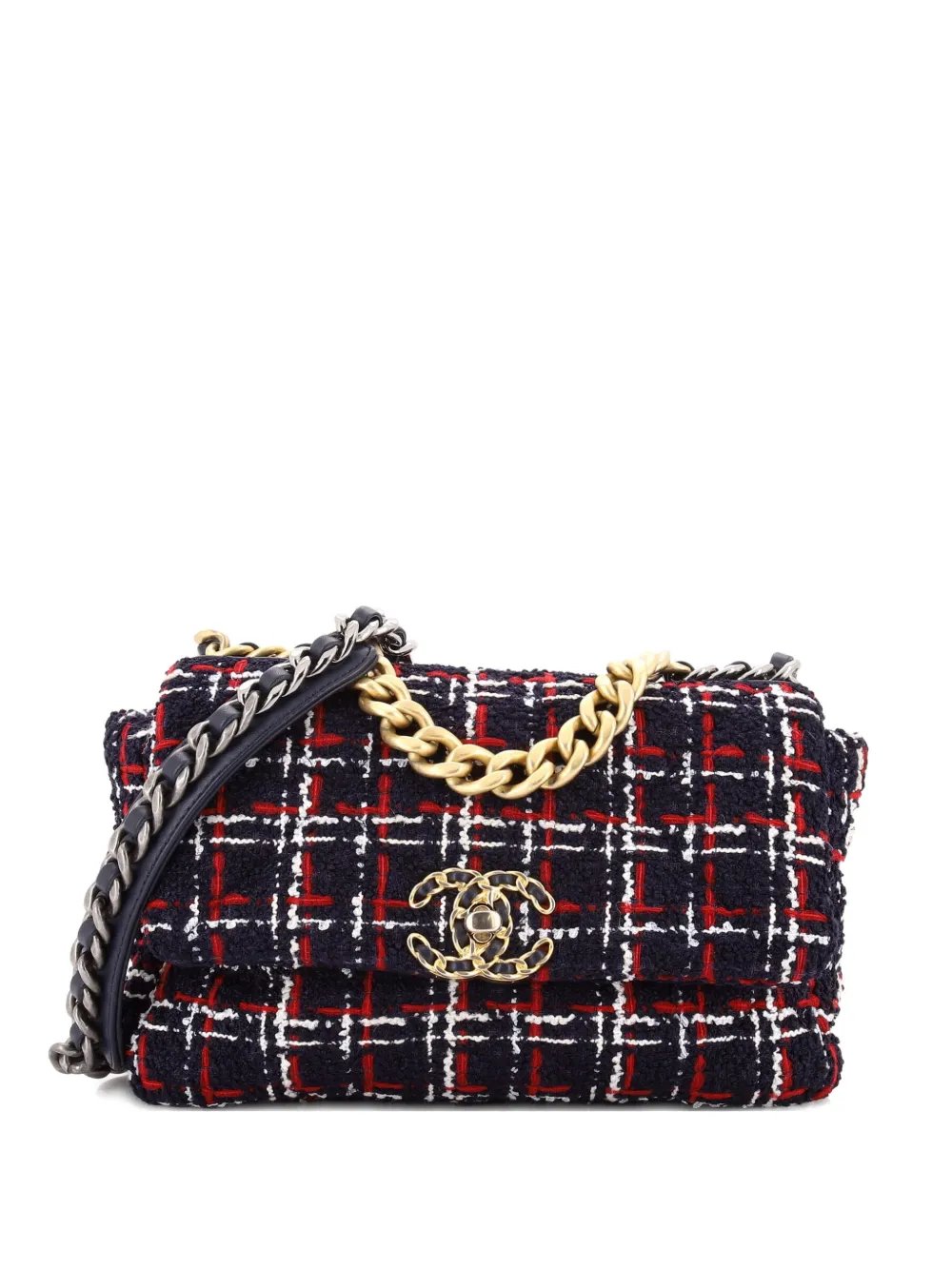 19 Flap Bag Quilted Tweed Medium crossbody bag